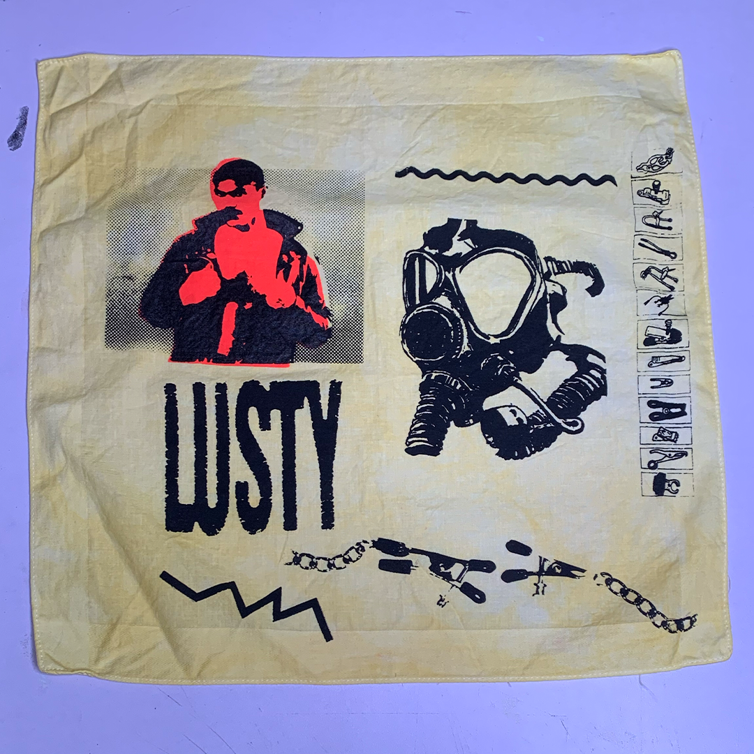 Collage Hankie - Yellow Dyed