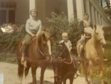 McCabe family out for a horse ride.