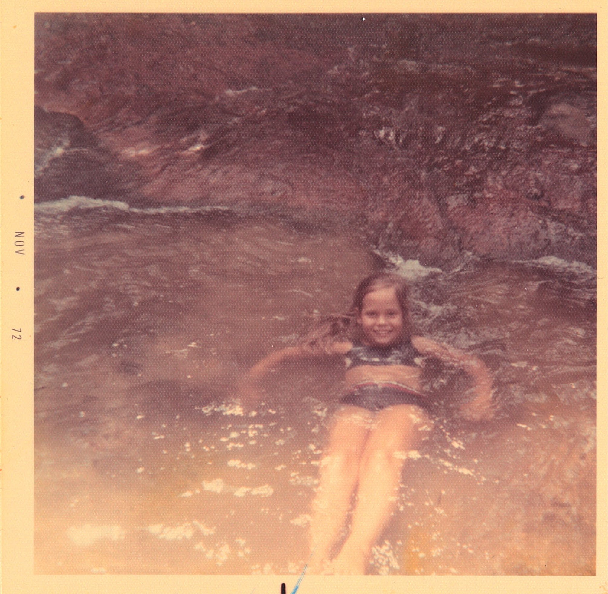 Allison Carter King  in the Argyle Creek circa 1970