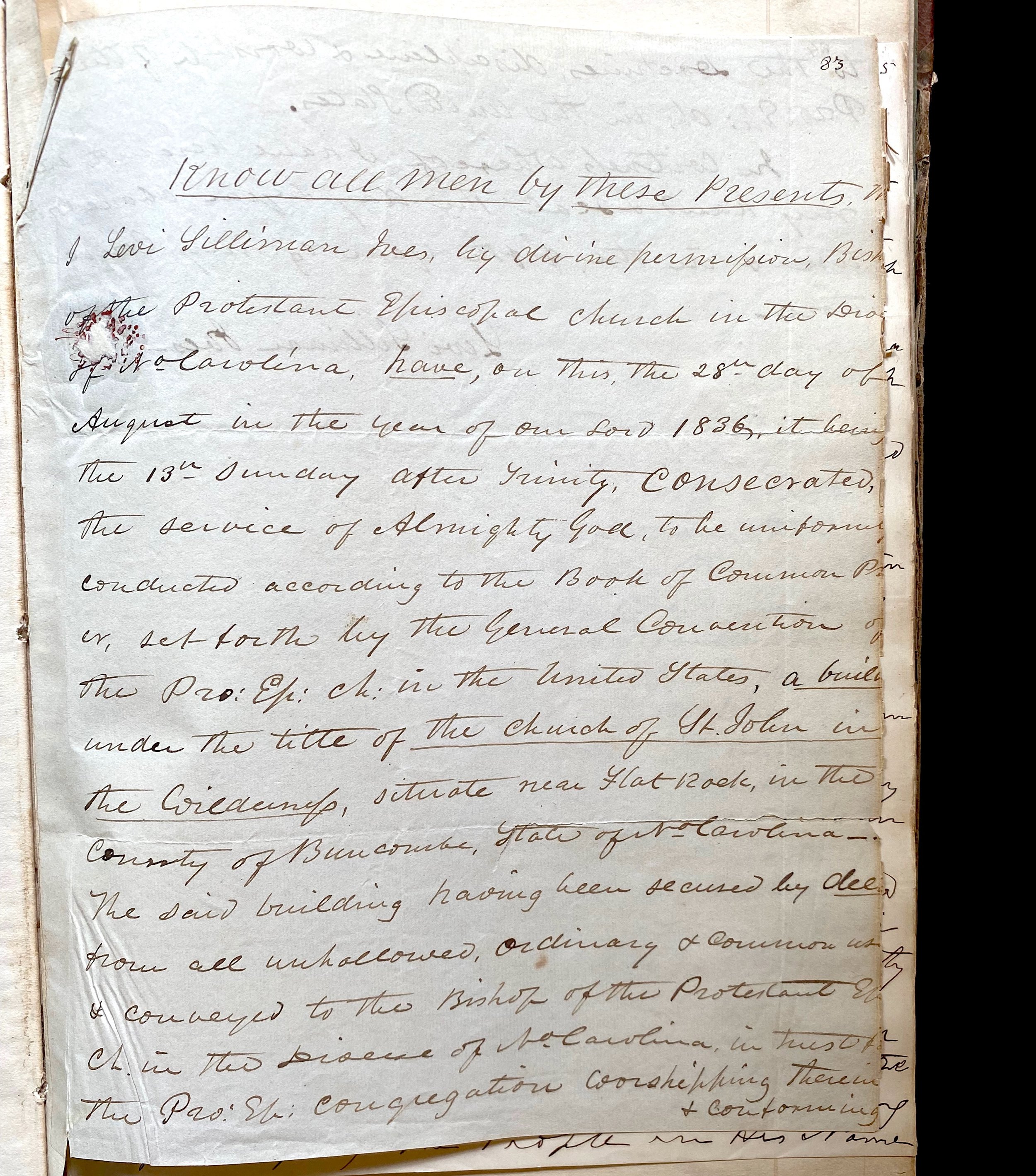 Letter of Indenture; 1836