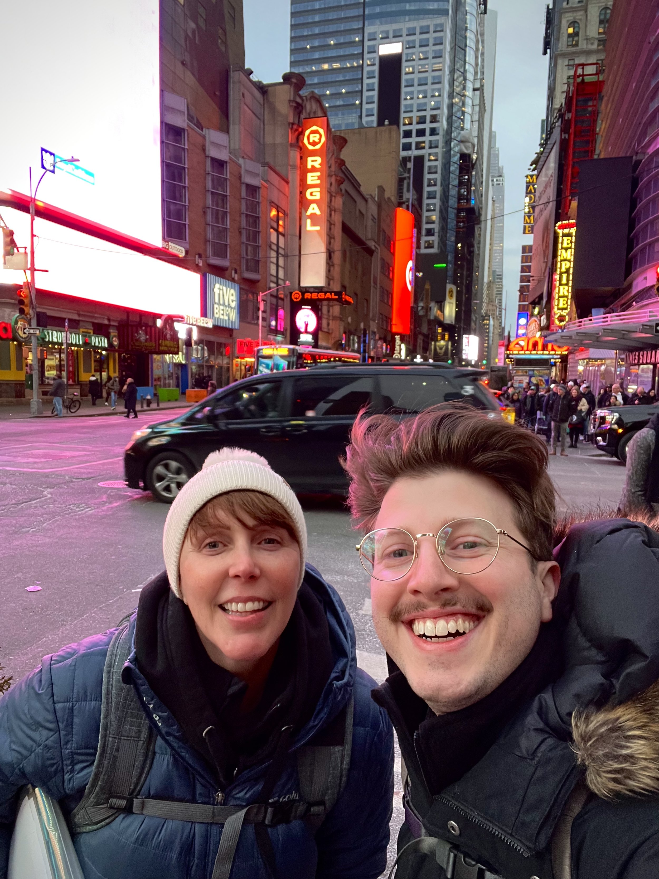 Lisa and Ethan on Broadway