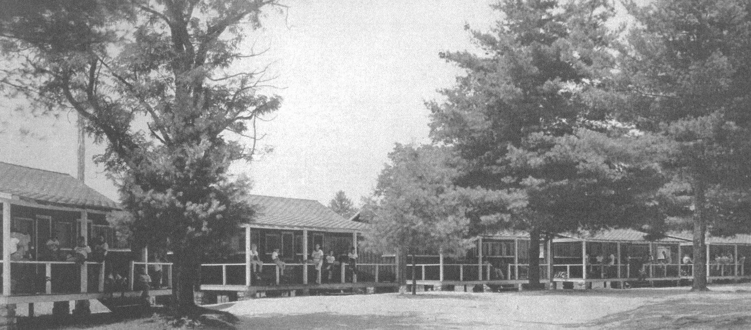 Historic Cabins at Camp Highland Lake 1940's.jpeg