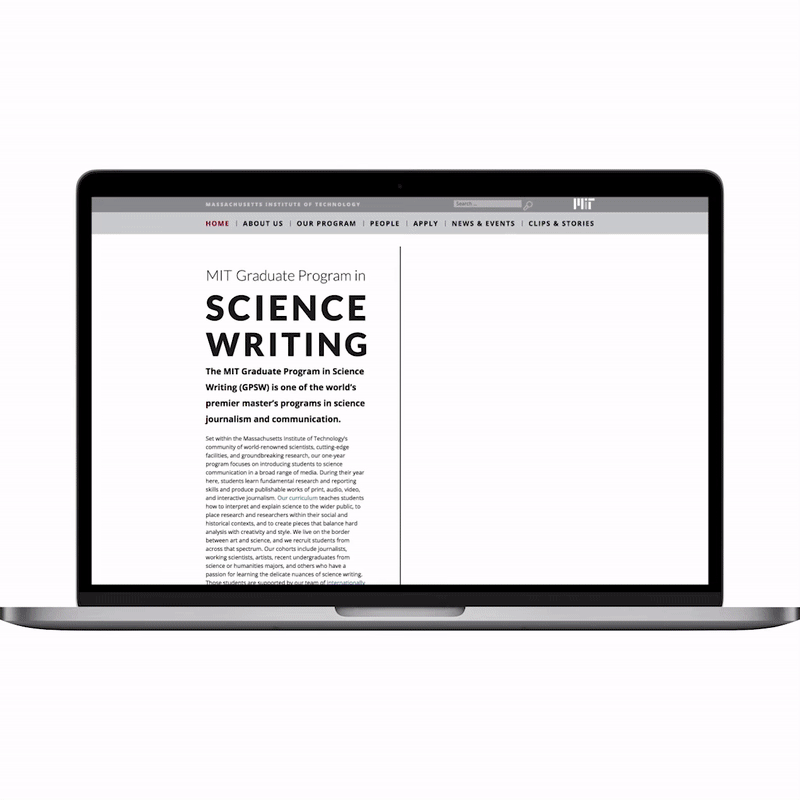 MIT Graduate Program in Science Writing