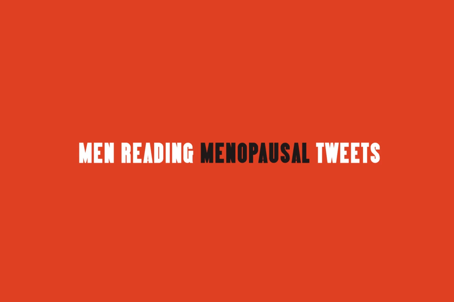 Menopausal Tweets