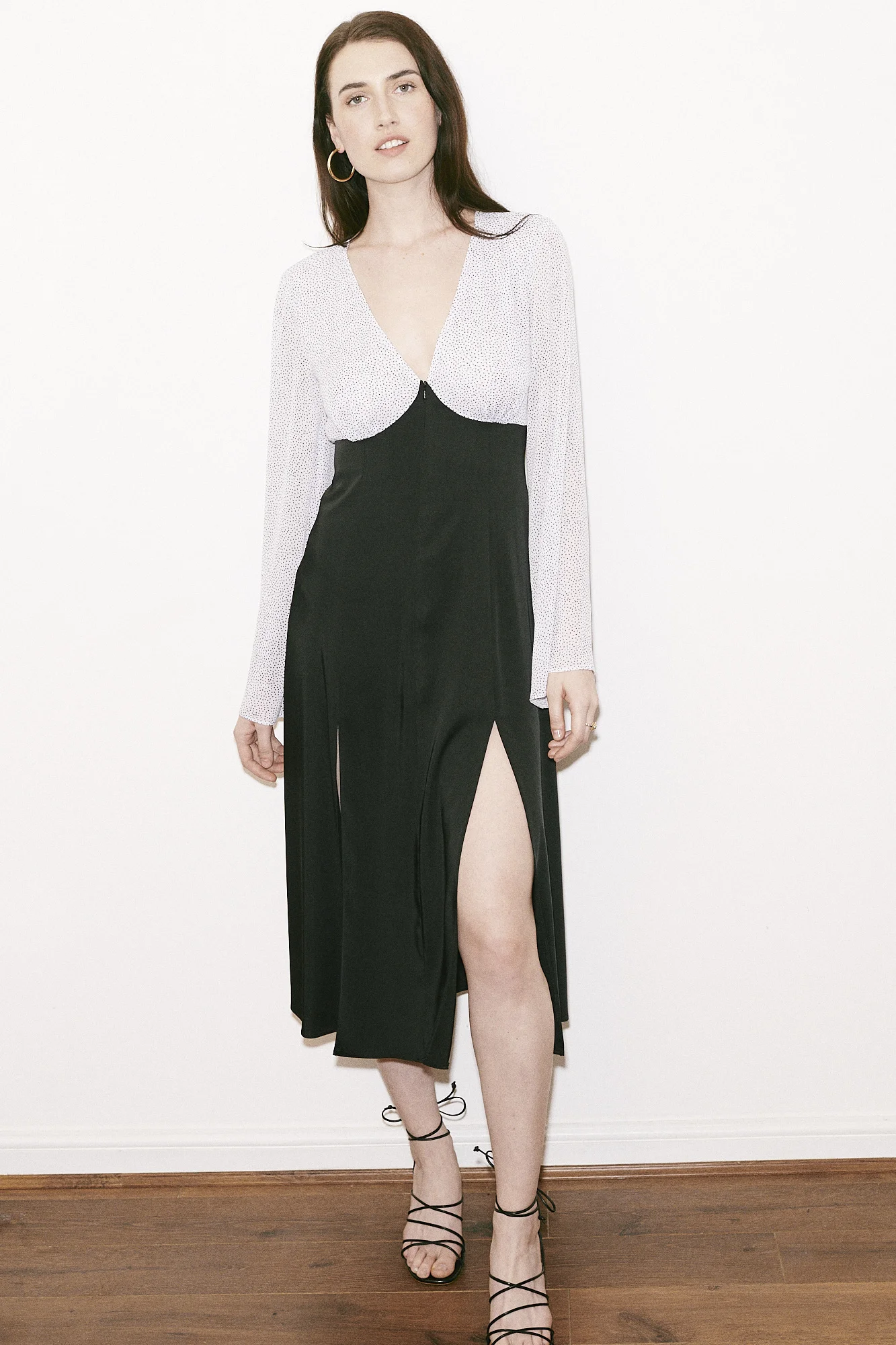 split front midi dress