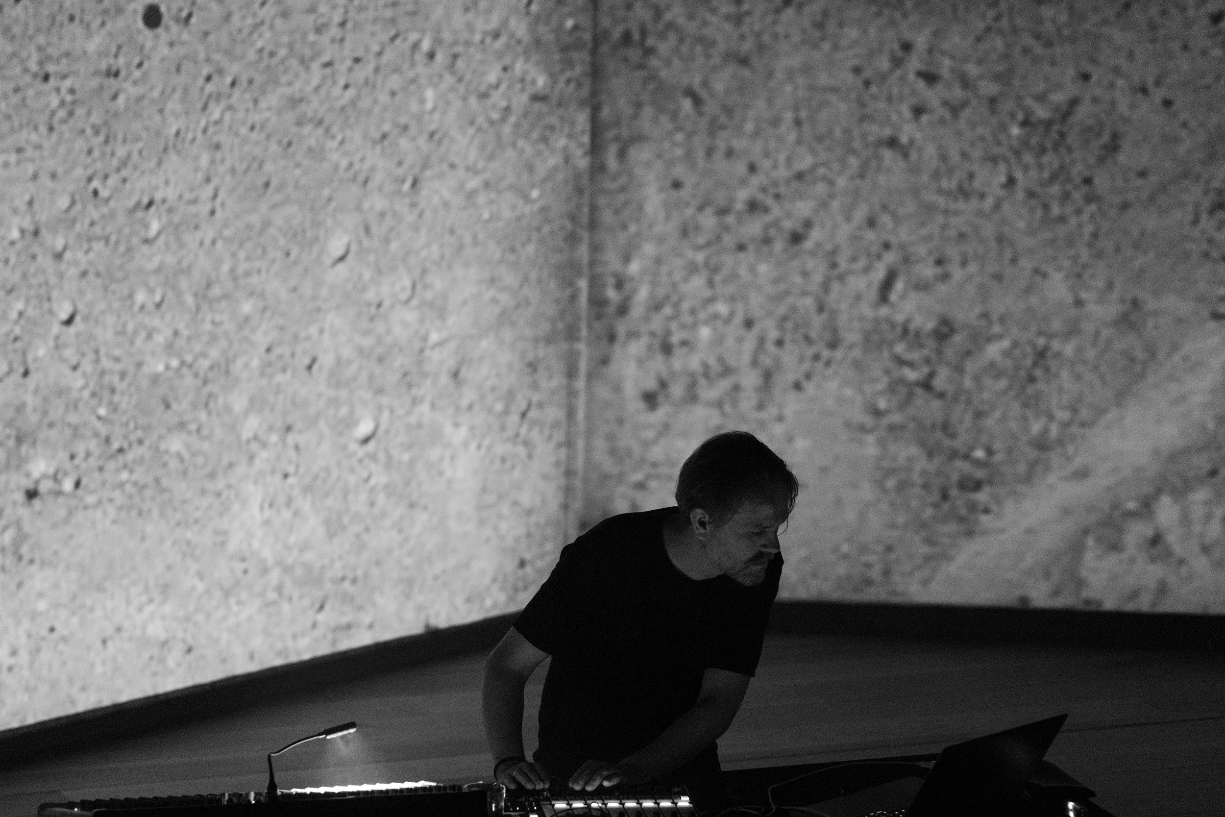 Valgeir Sigurðsson performing in Ventspils Concert Hall