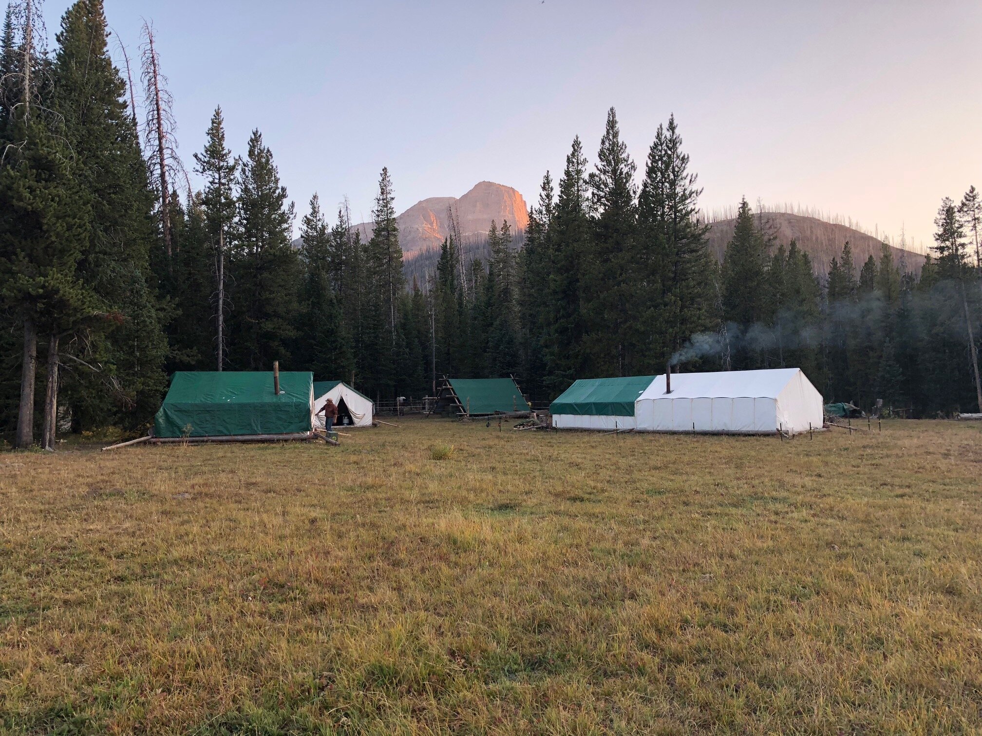 Wyoming elk camp