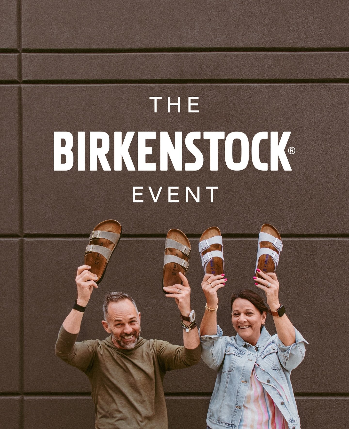 &bull; THE BIRKENSTOCK EVENT &bull;

Join us Saturday, April 27, from 9am-4pm as our Birkenstock rep, Ryan, will be here with us to give a preview of upcoming styles, help with finding your Birkenstock size, &amp; to take special orders that day! It&