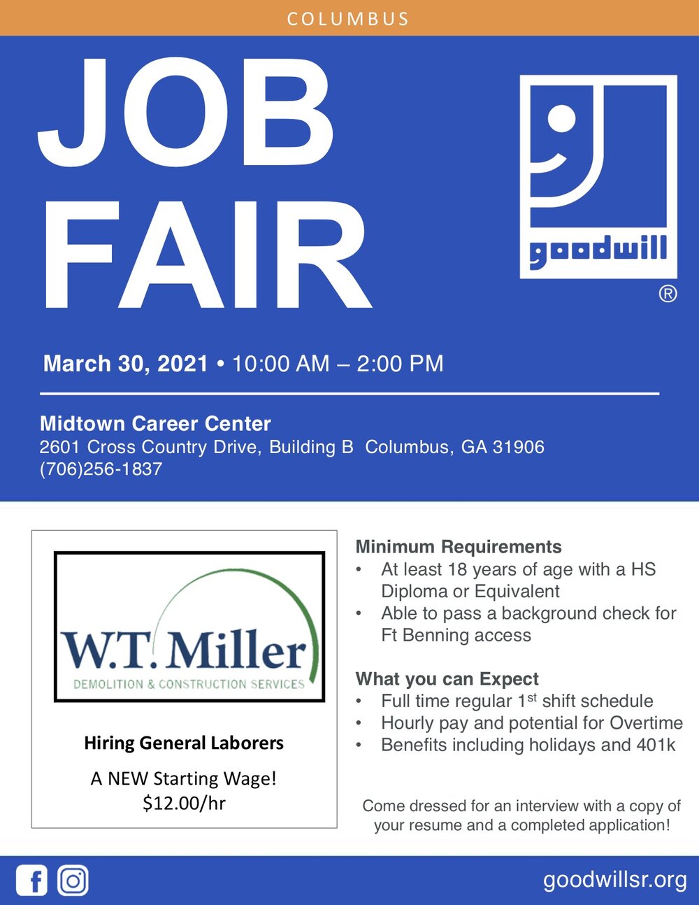. Miller Job Fair — Goodwill Southern Rivers