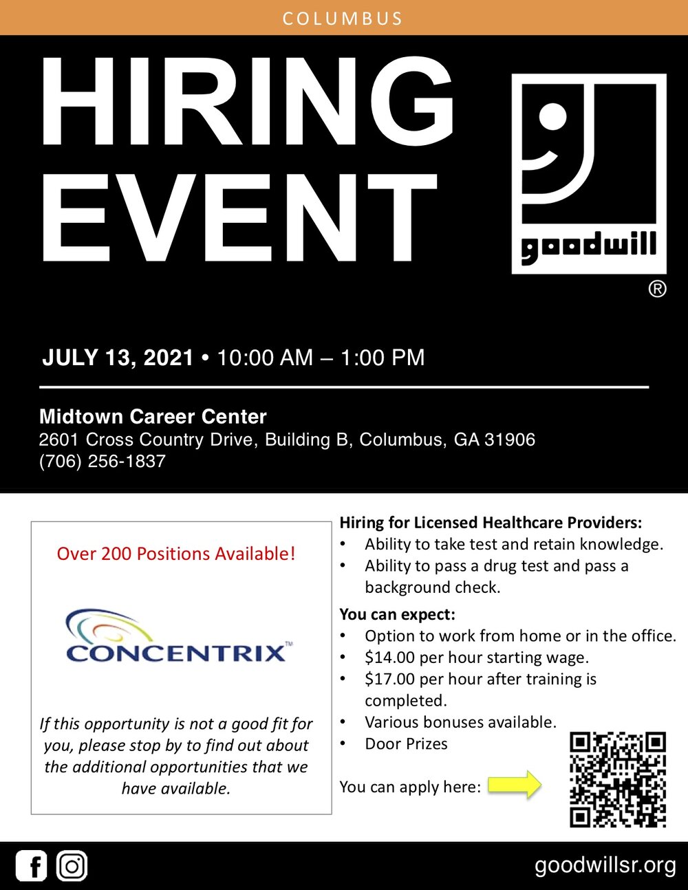 Concentrix Hiring Event — Goodwill Southern Rivers