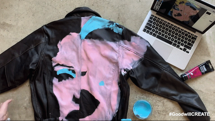 PAINTED Leather Jacket Transformation | REISSUED