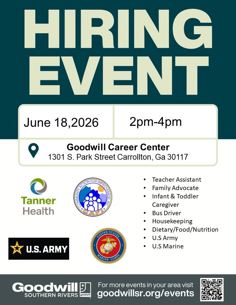 Carrollton Hiring — Goodwill Southern Rivers