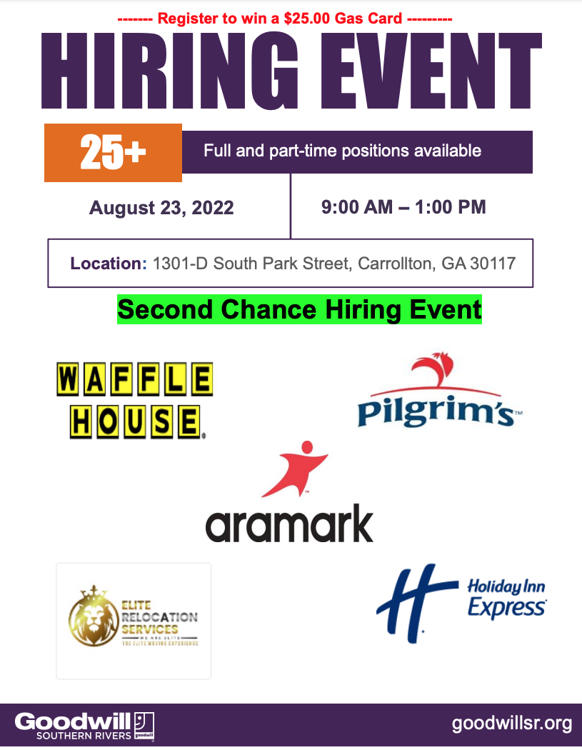 Carrollton Hiring Event — Goodwill Southern Rivers