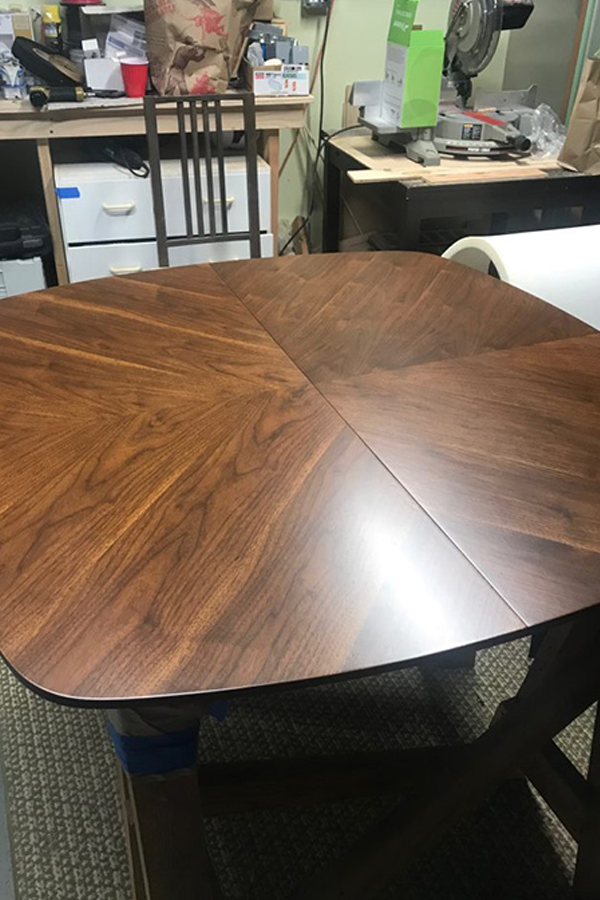 Wooden Veneer Dining Table Refinish Project