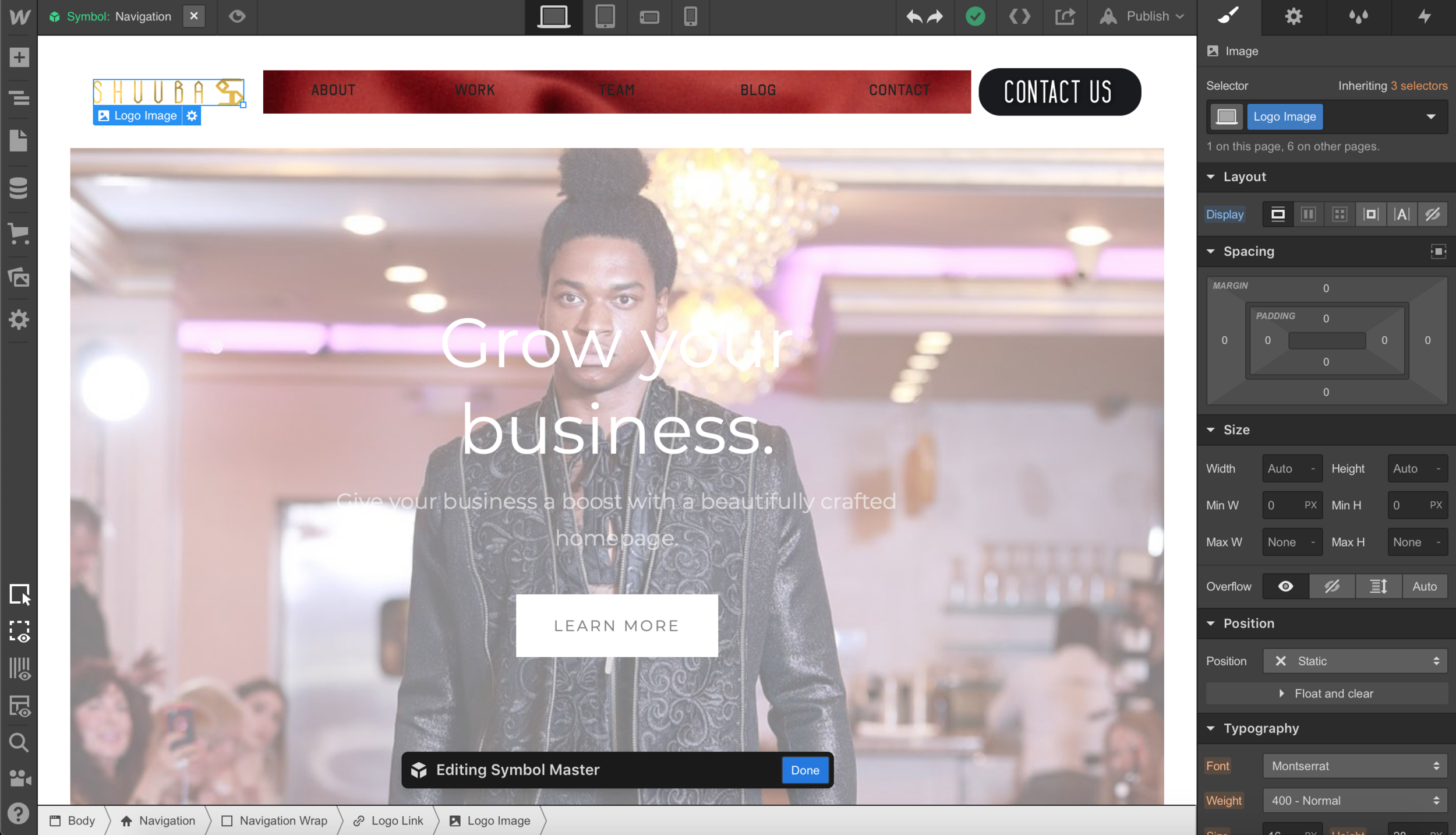 First WEBFLOW!