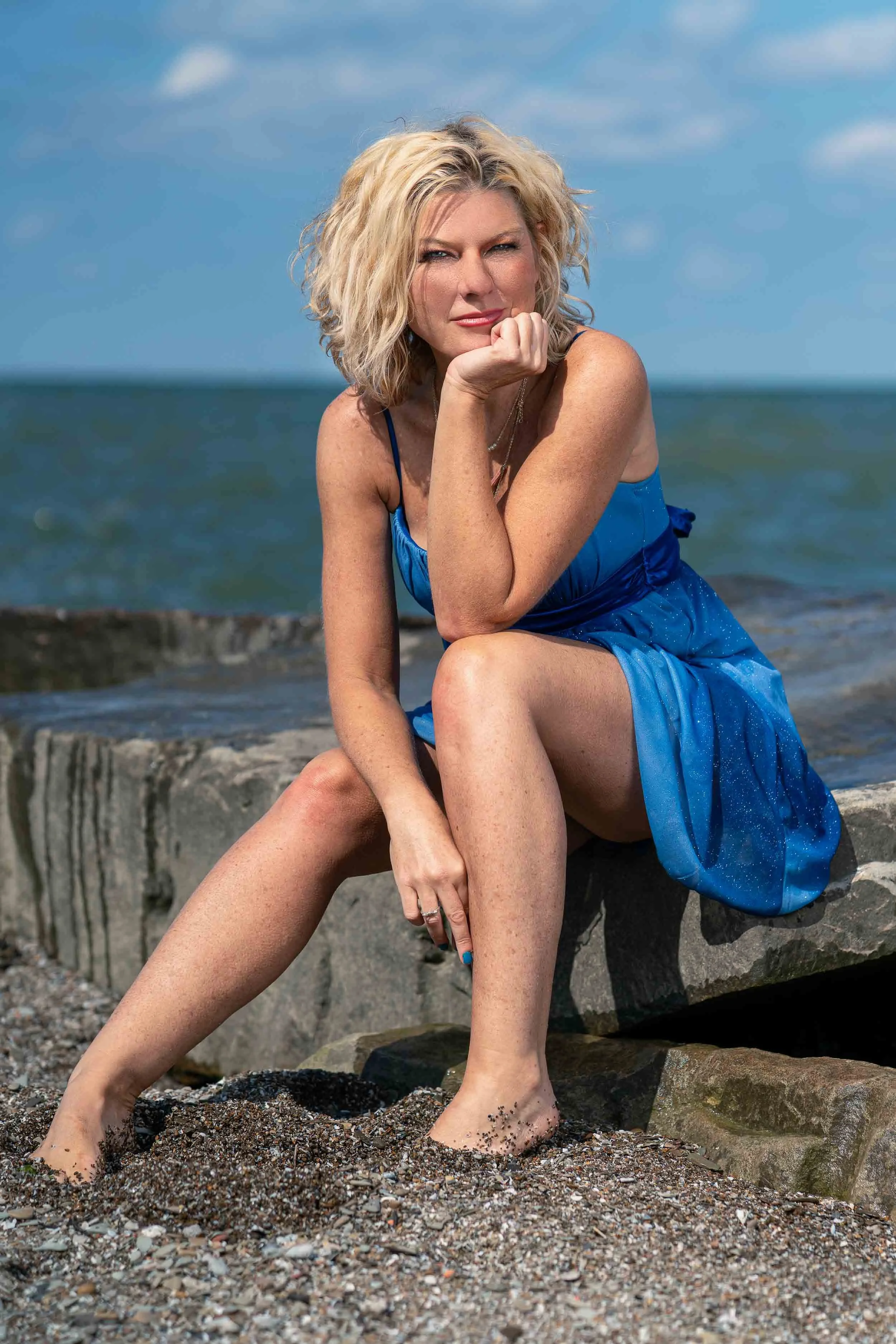 Beach portrait photography on Lake Michigan by James Russell Photography, serving South Bend and Northwest Indiana.