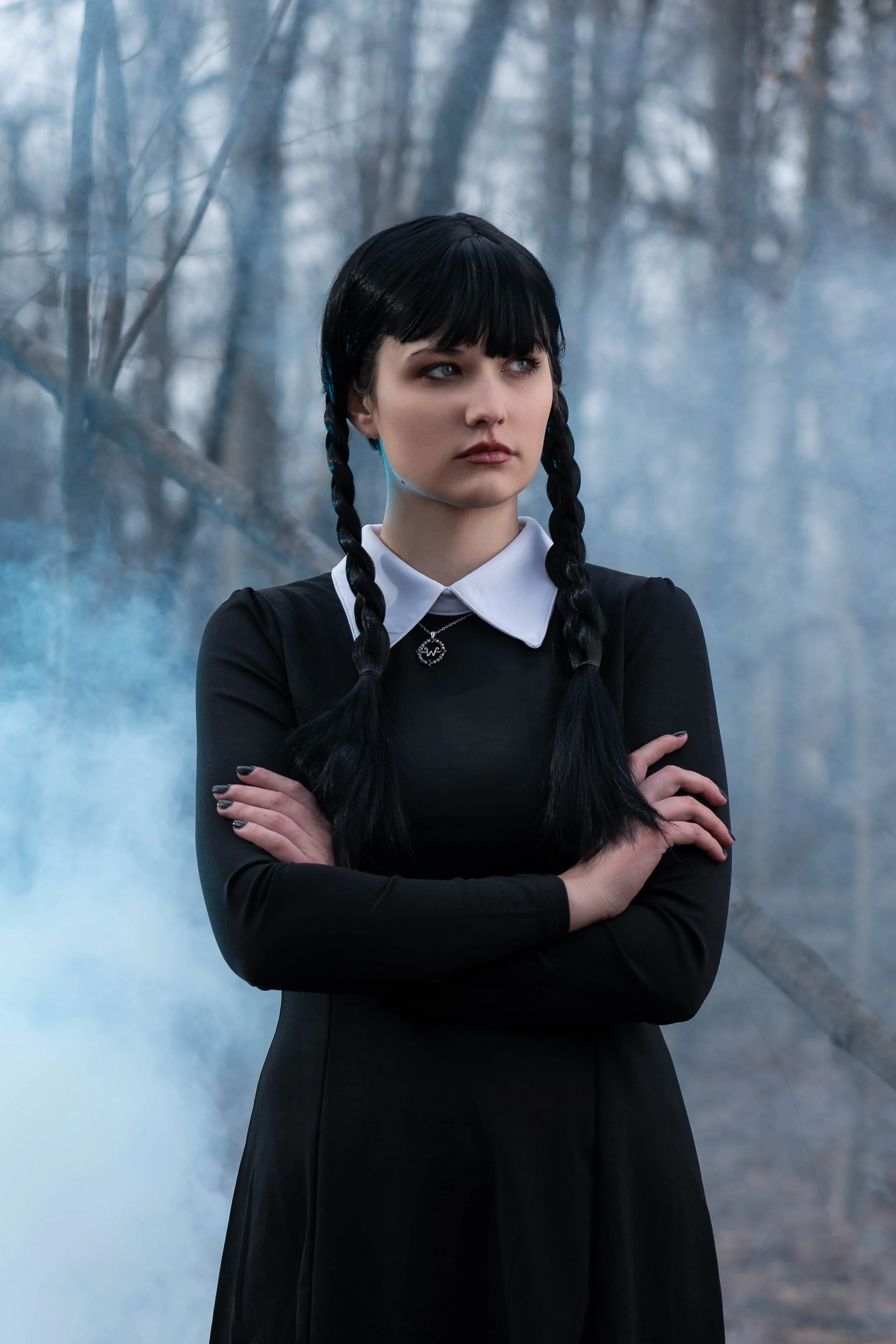 Themed cosplay portrait session in a Northern Indiana forest by James Russell Photography.