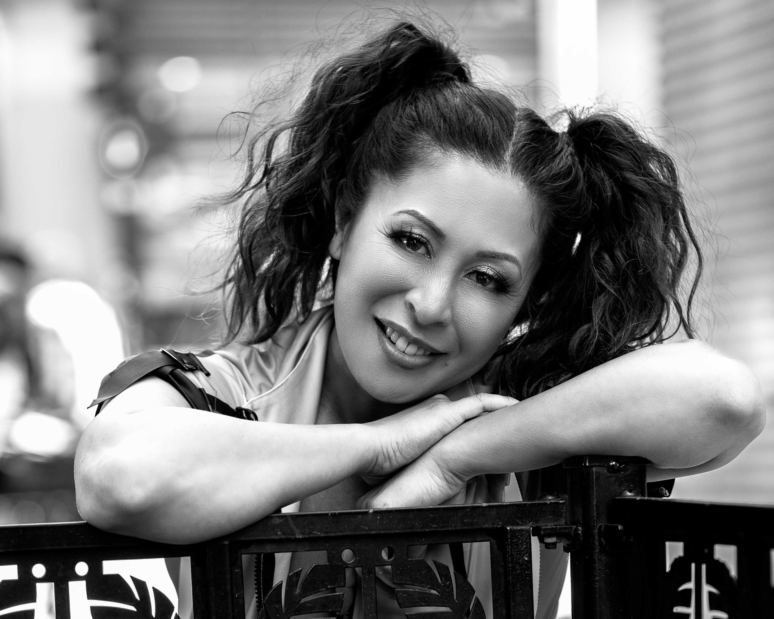 Professional black and white headshot in South Bend, Indiana, captured by James Russell Photography.