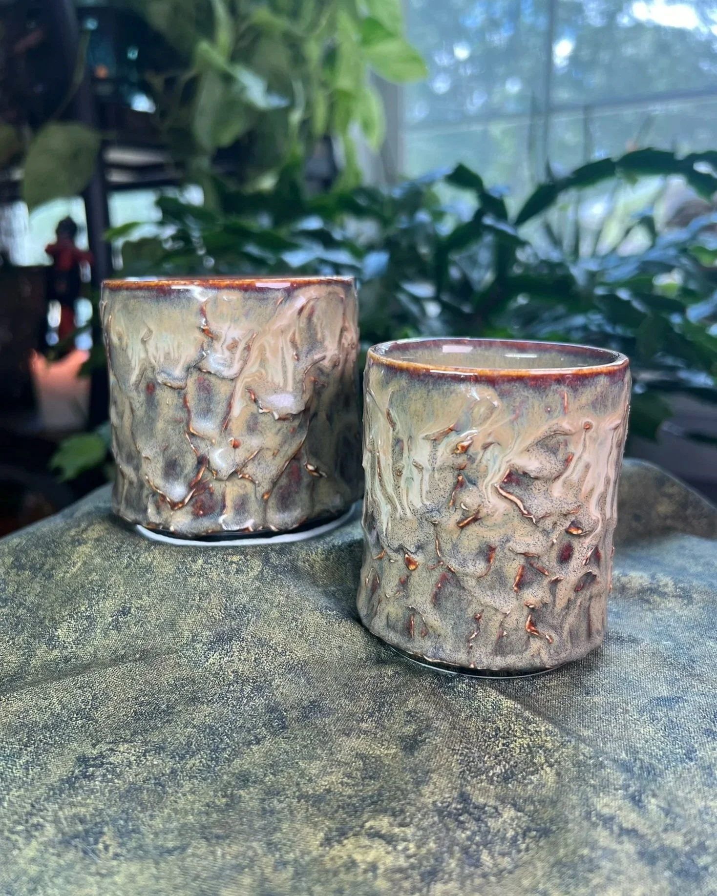 Mist Textured Matcha Cups