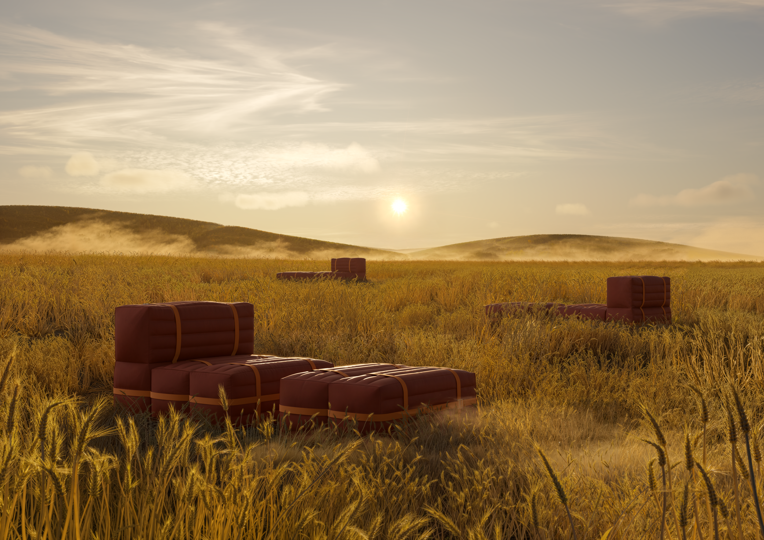 Haybale Lounge Chair by Nicholas Baker