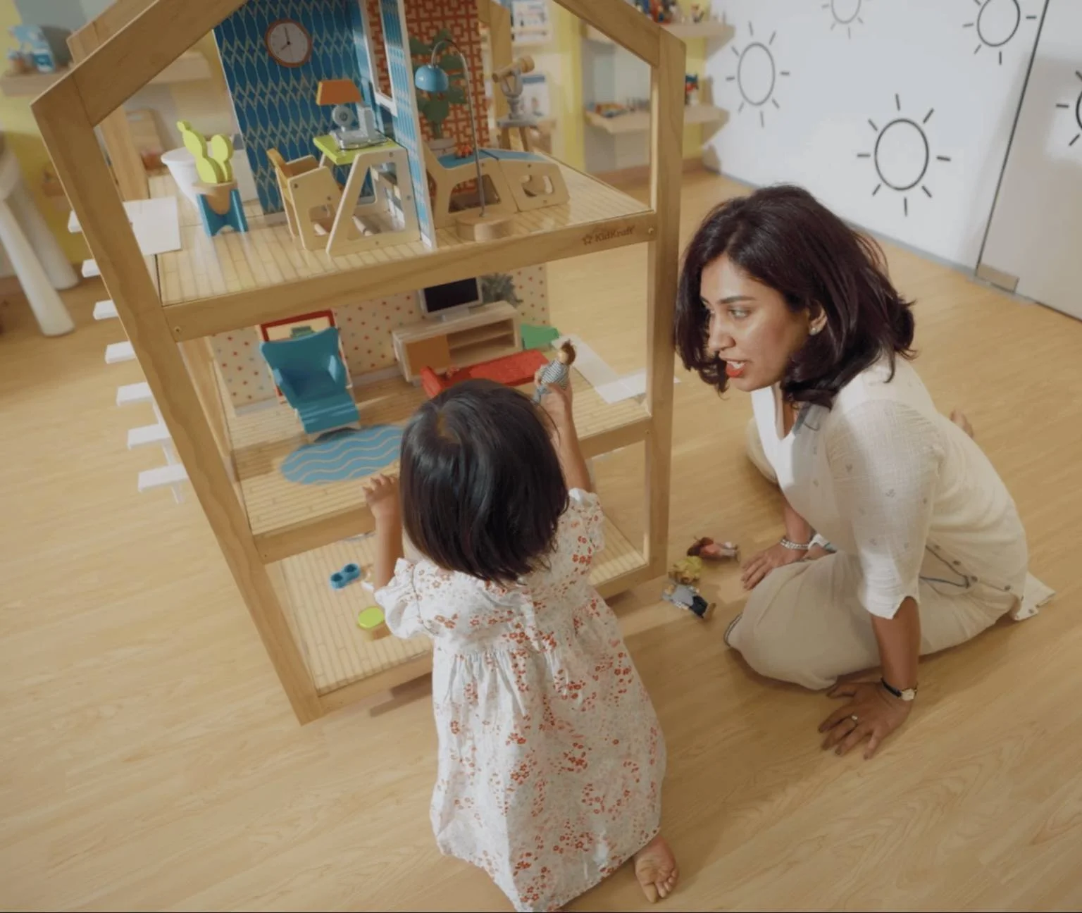 Dollhouse Play During Play Therapy Session