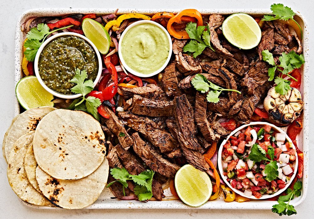 Steak Fajitas Platter / Crystal Cartier - Food Photographer LA