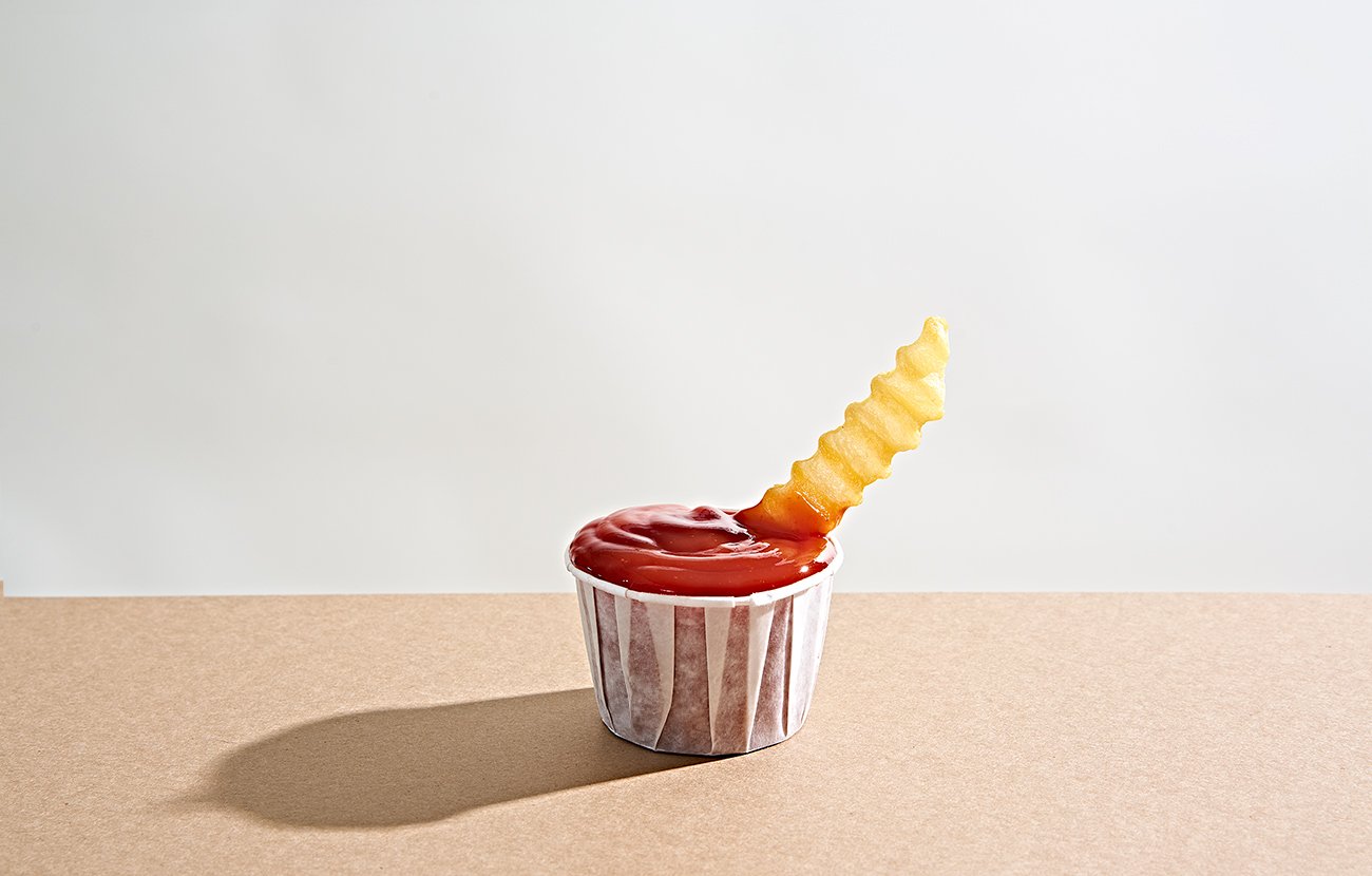 Fry in ketchup / Crystal Cartier - Cookbook Food Photographer Los Angeles