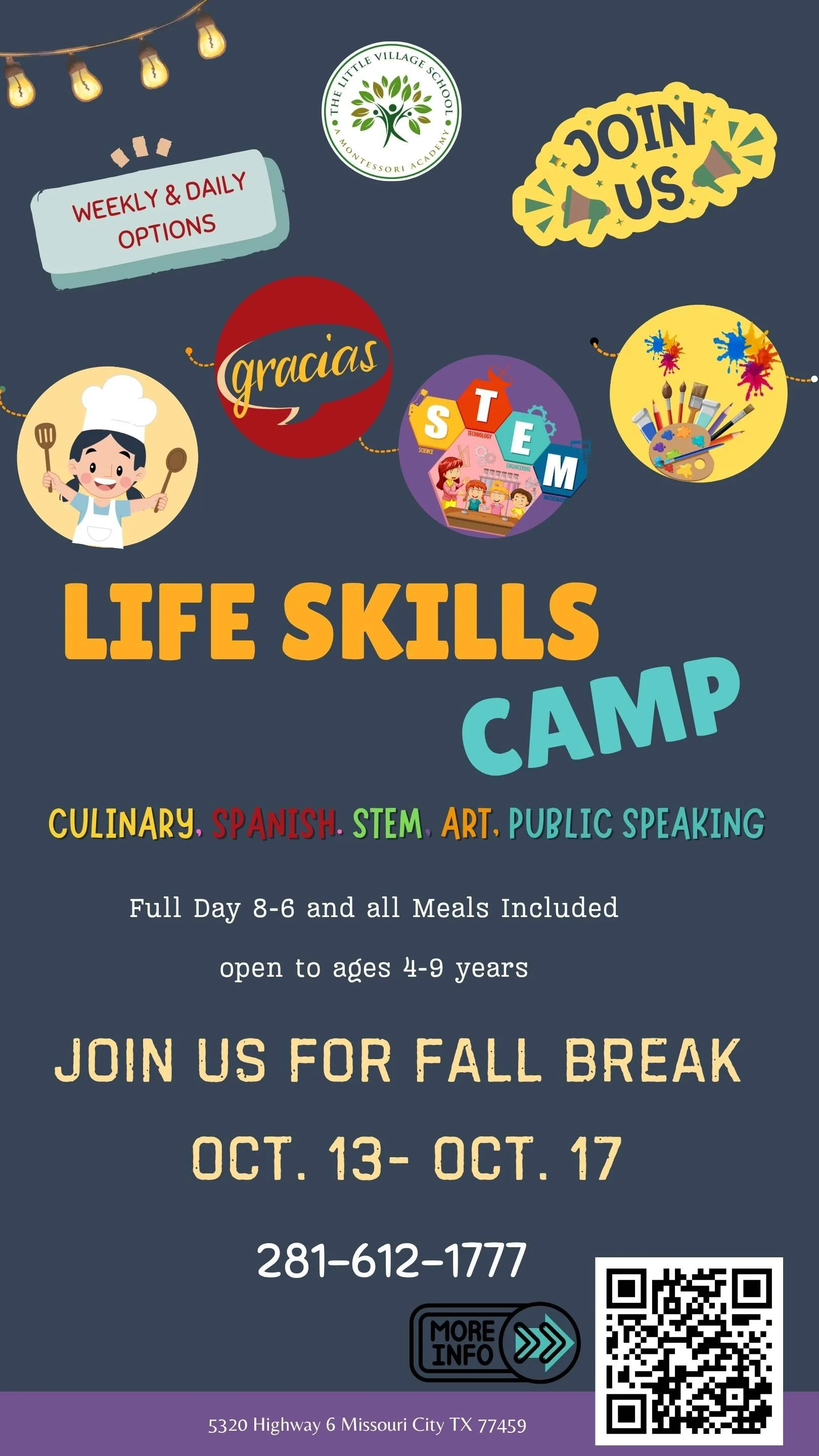 TLVS Holiday Camps- Fall Oct. 13-17!!!
