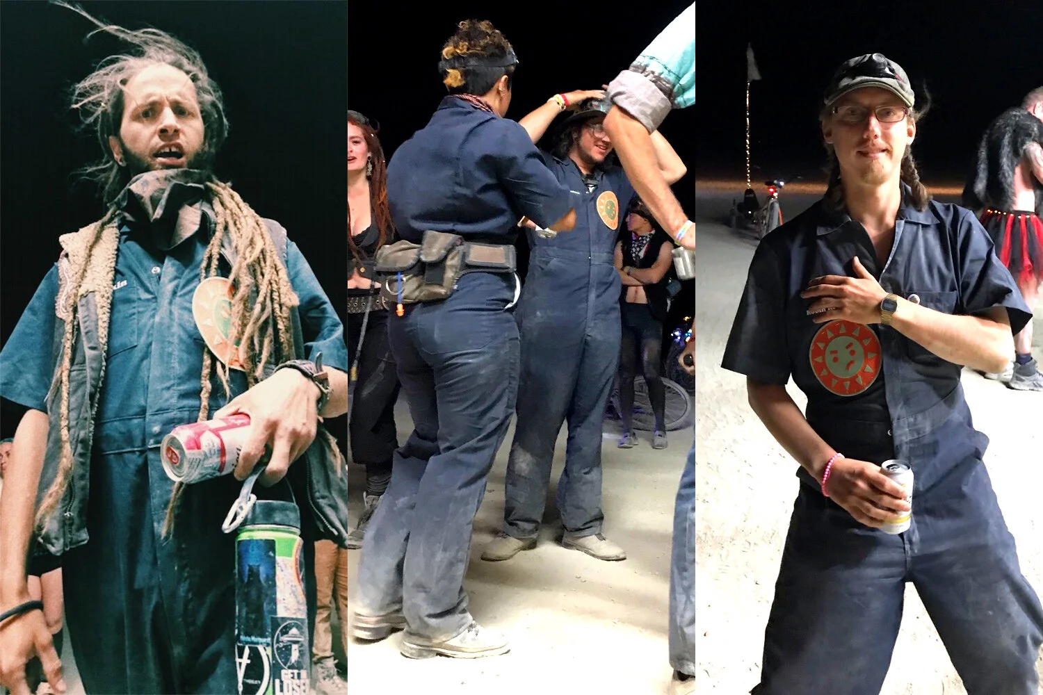 Mini-mart staff in branded uniforms