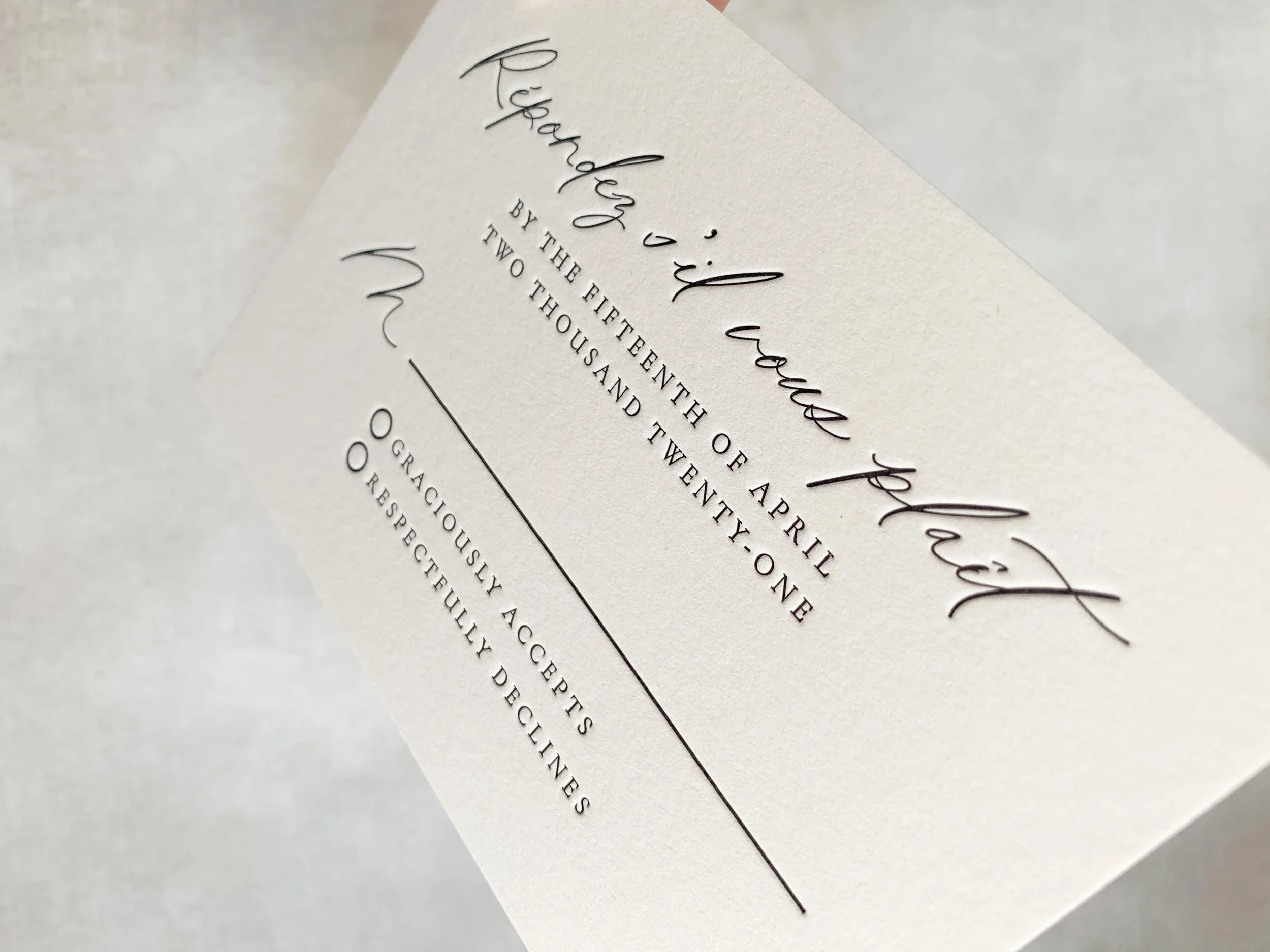 Wedding RSVP Wording Ideas, Reply Card Examples and Options — LETTERING ...