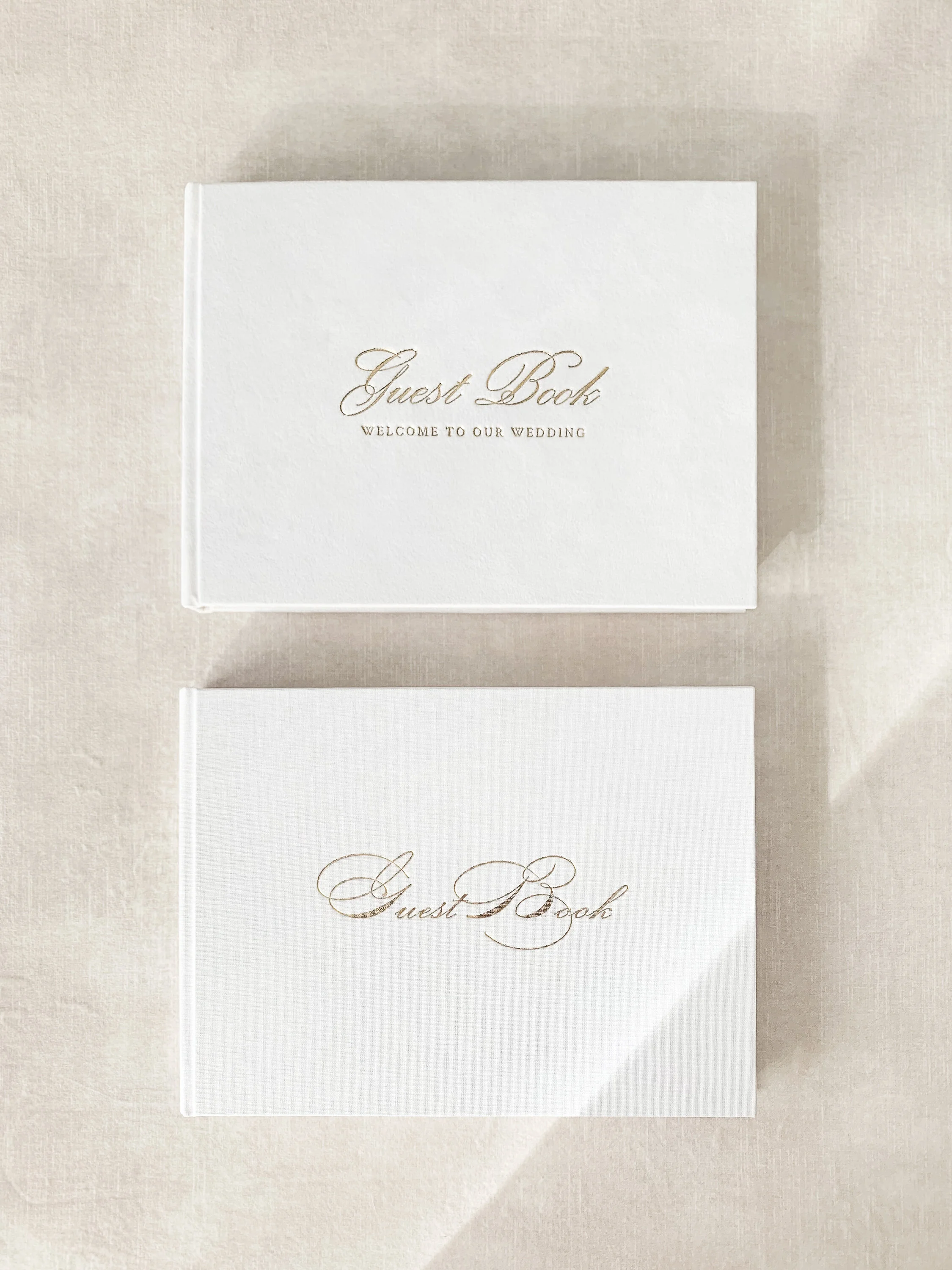 Linen Guest Book — LETTERING BY GRG