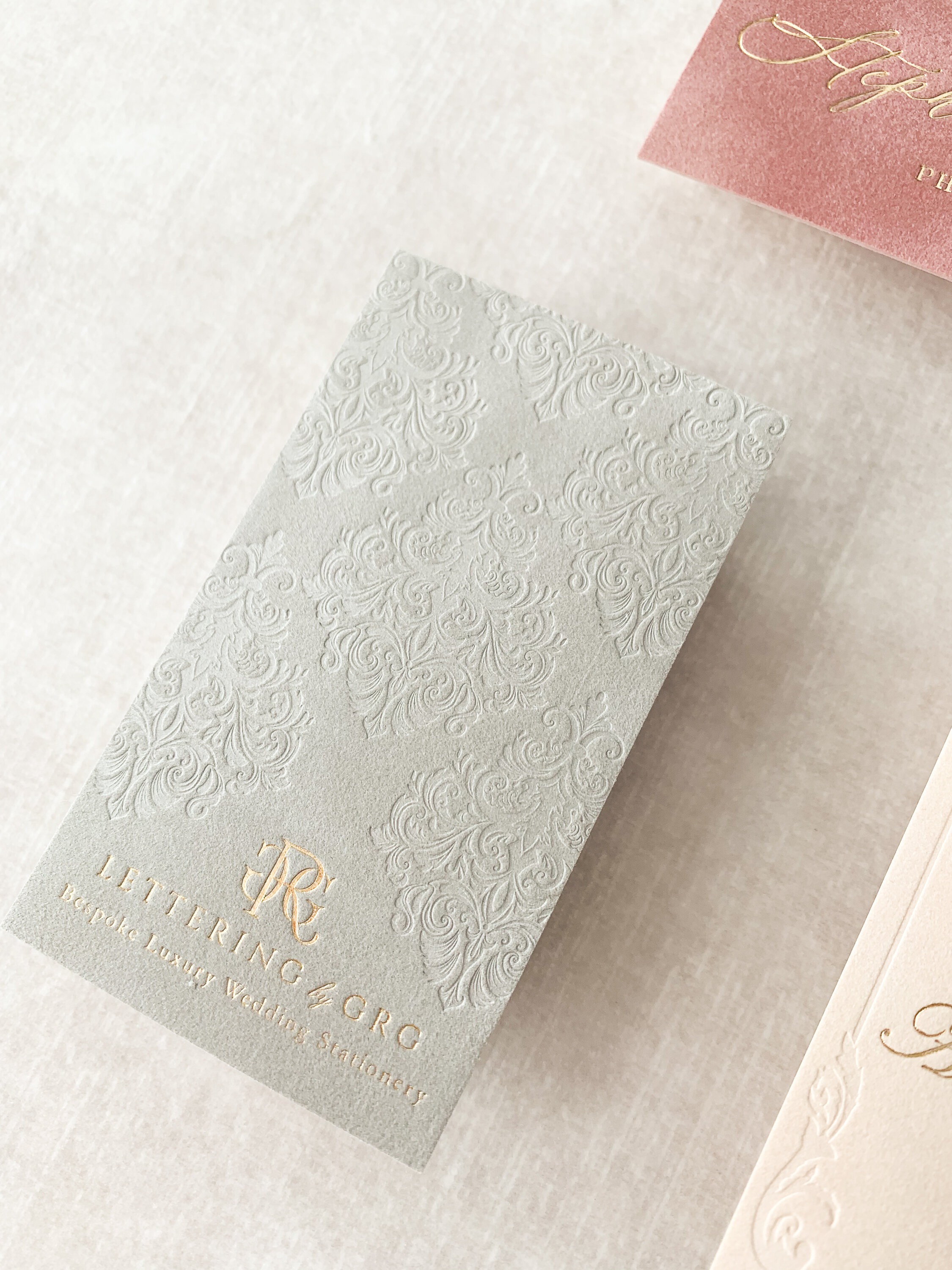 Luxury Business Cards Velvet — LETTERING BY GRG