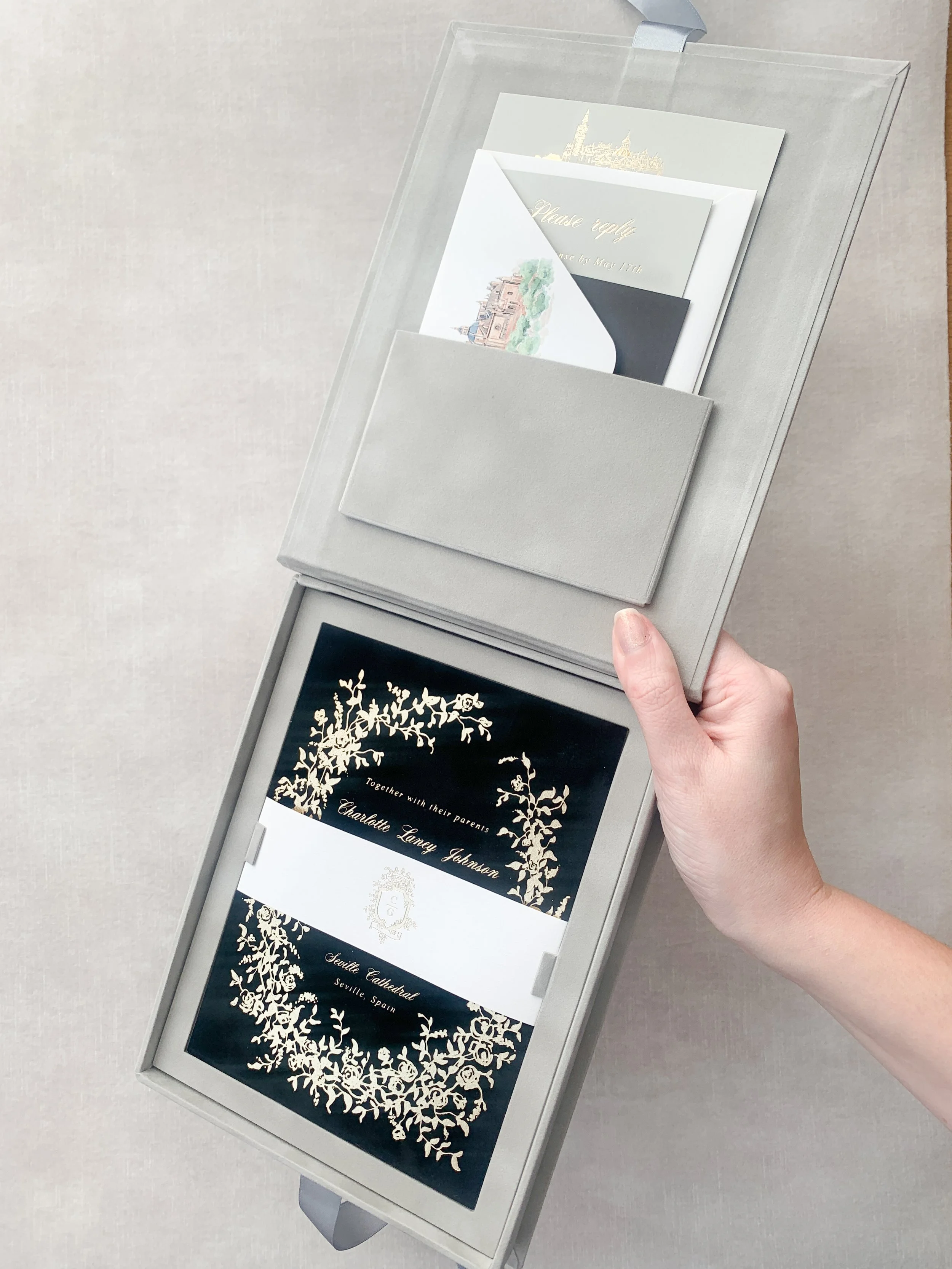 Wedding Invitation Boxes — LETTERING BY GRG