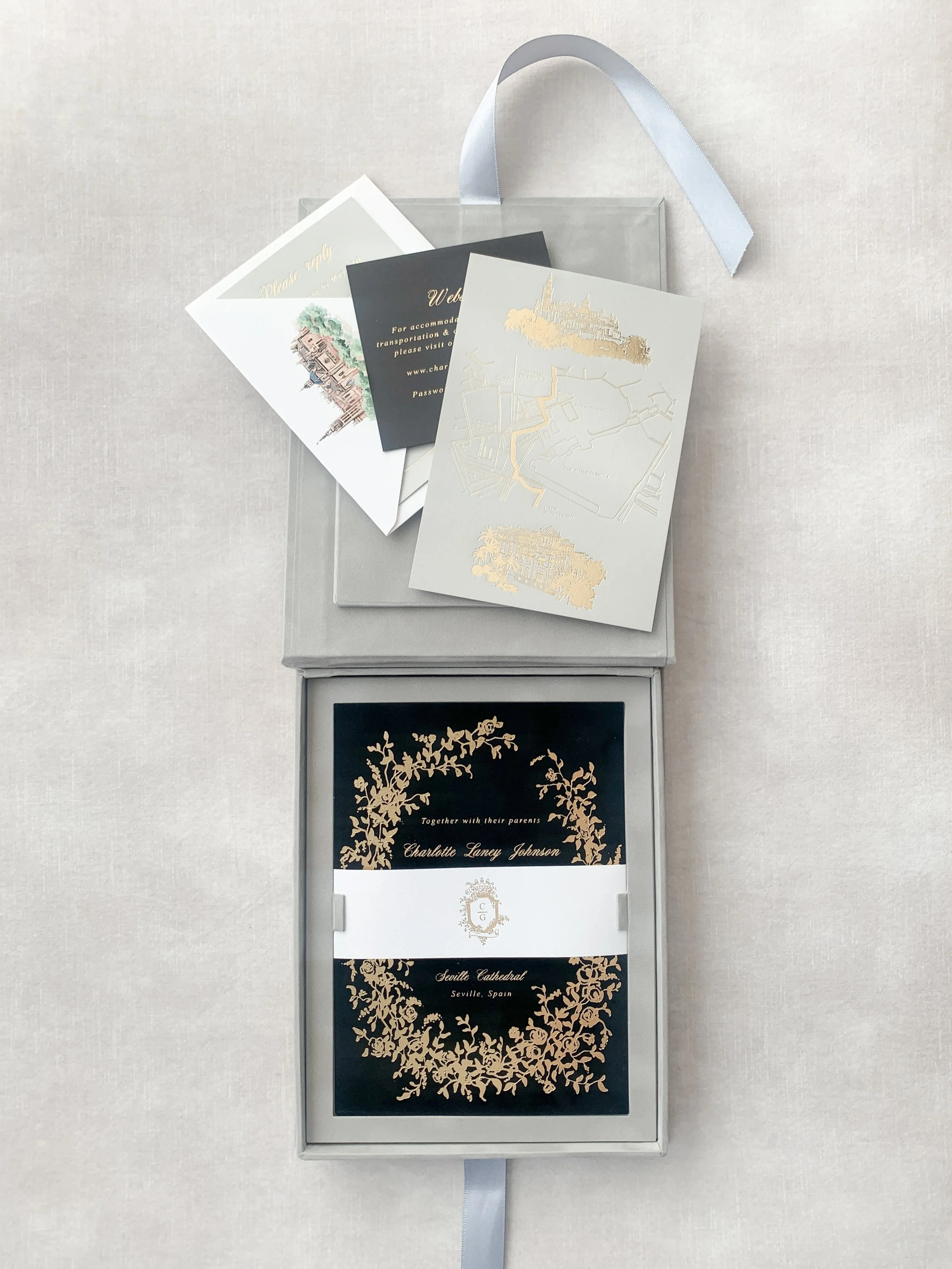 Wedding Invitation Boxes — LETTERING BY GRG