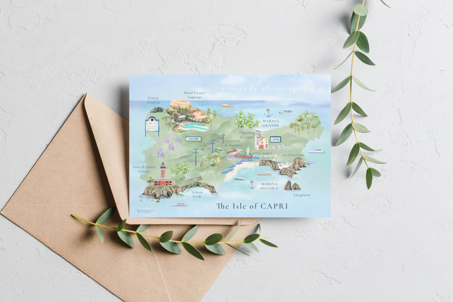 capri wedding map