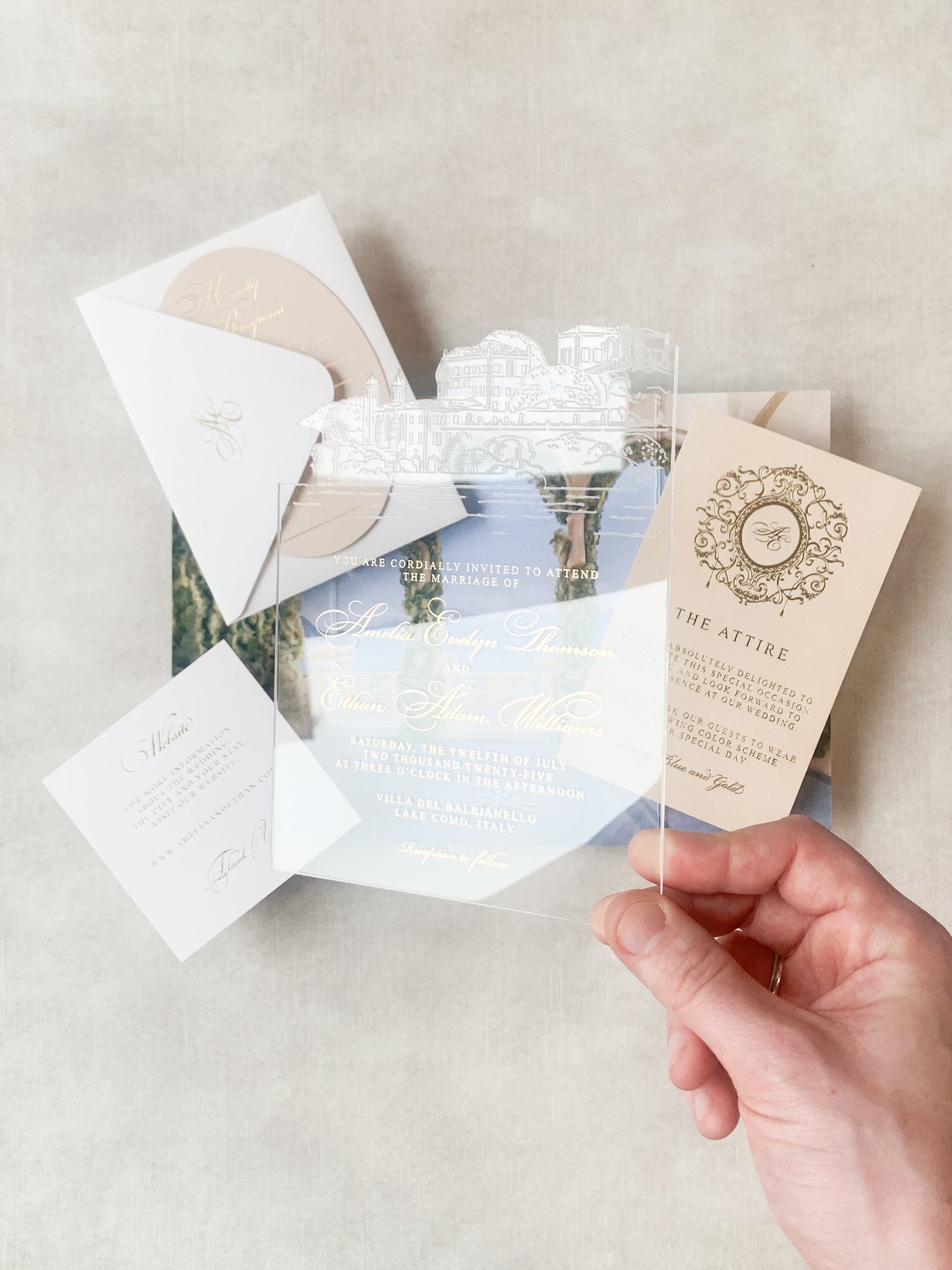 Luxury Engraved Acrylic Wedding Invitations | Lettering By GRG