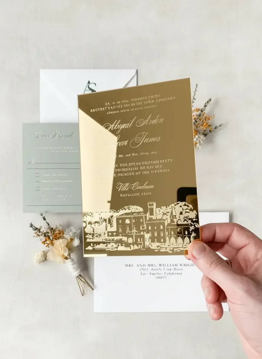 Mirror Acrylic Wedding invitations (3).webp