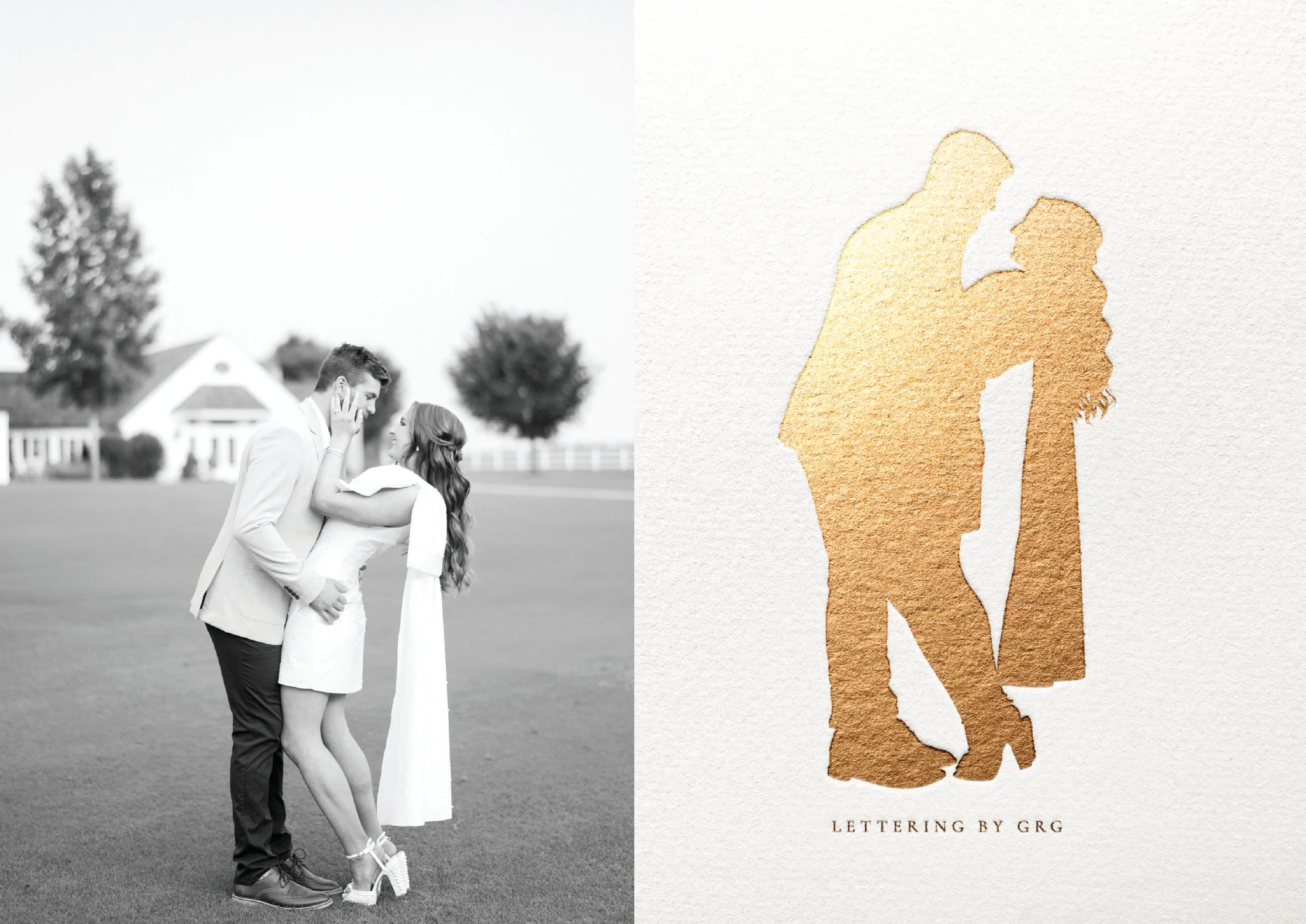 custom silhouette portrait — LETTERING BY GRG