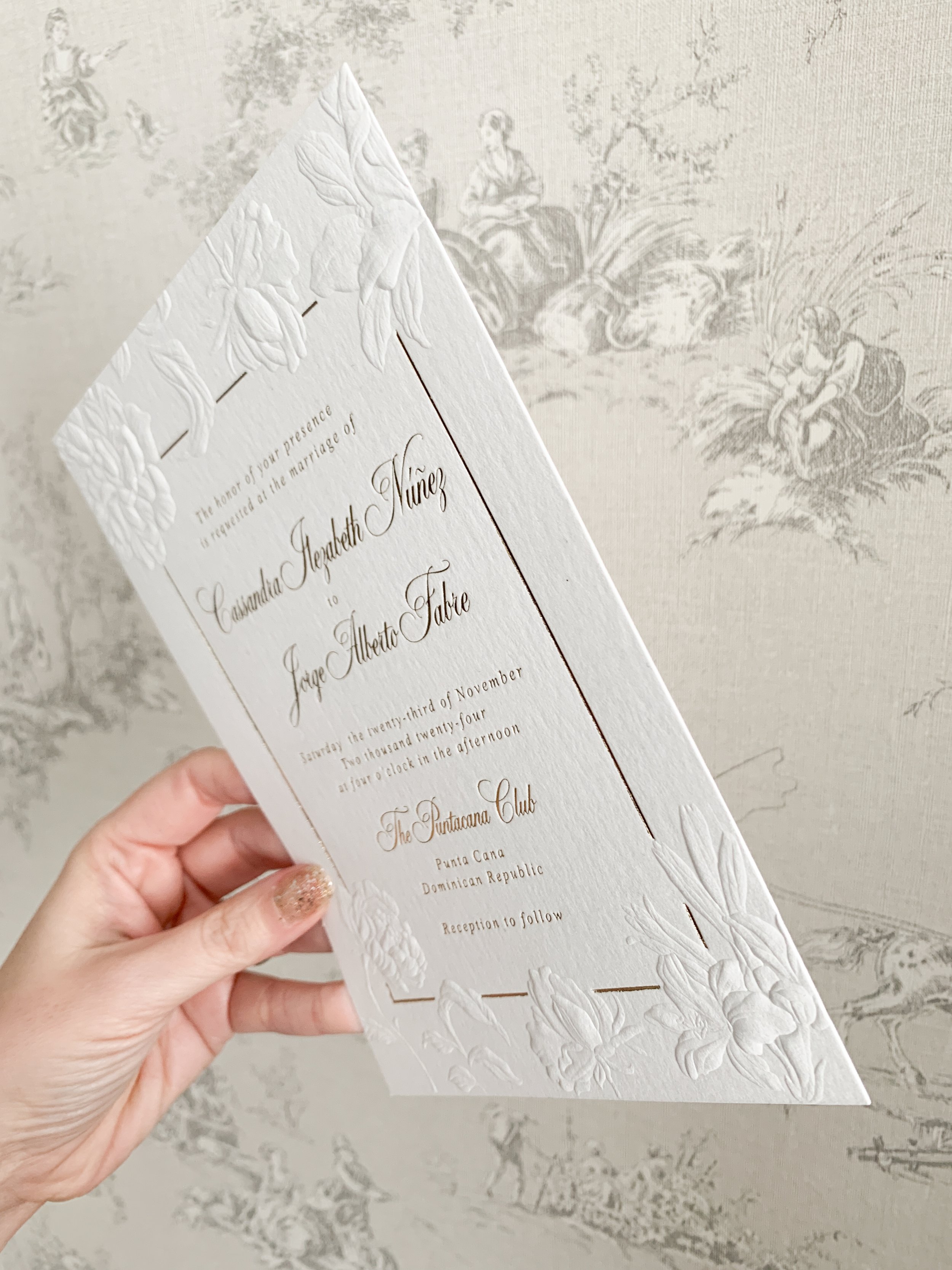 Custom Embossed Building Invitation Embossed Invite Printing