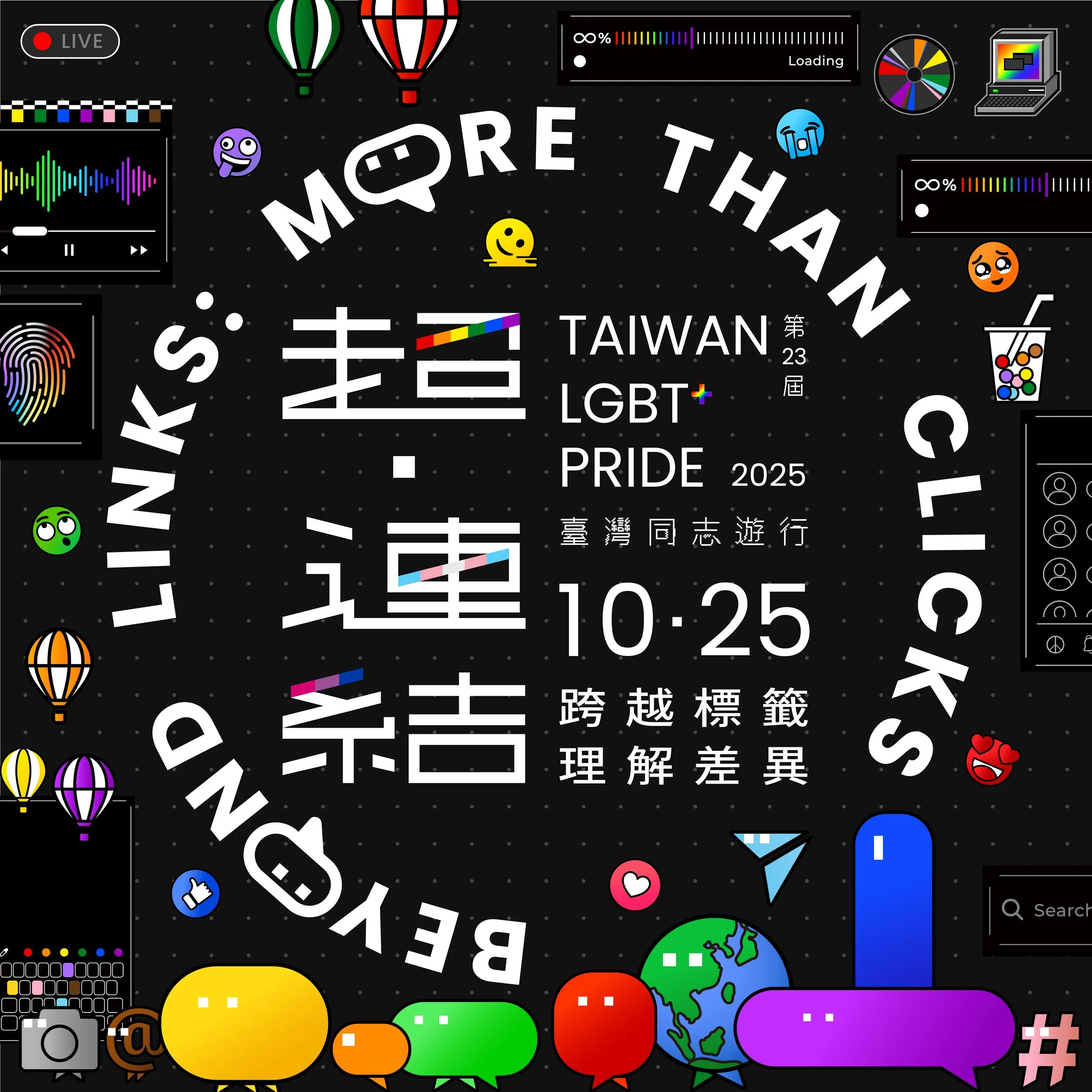 表情符號談性別— 第23 屆臺灣同志遊行官方網站/ 2025 Taiwan LGBT+ Pride Official Site