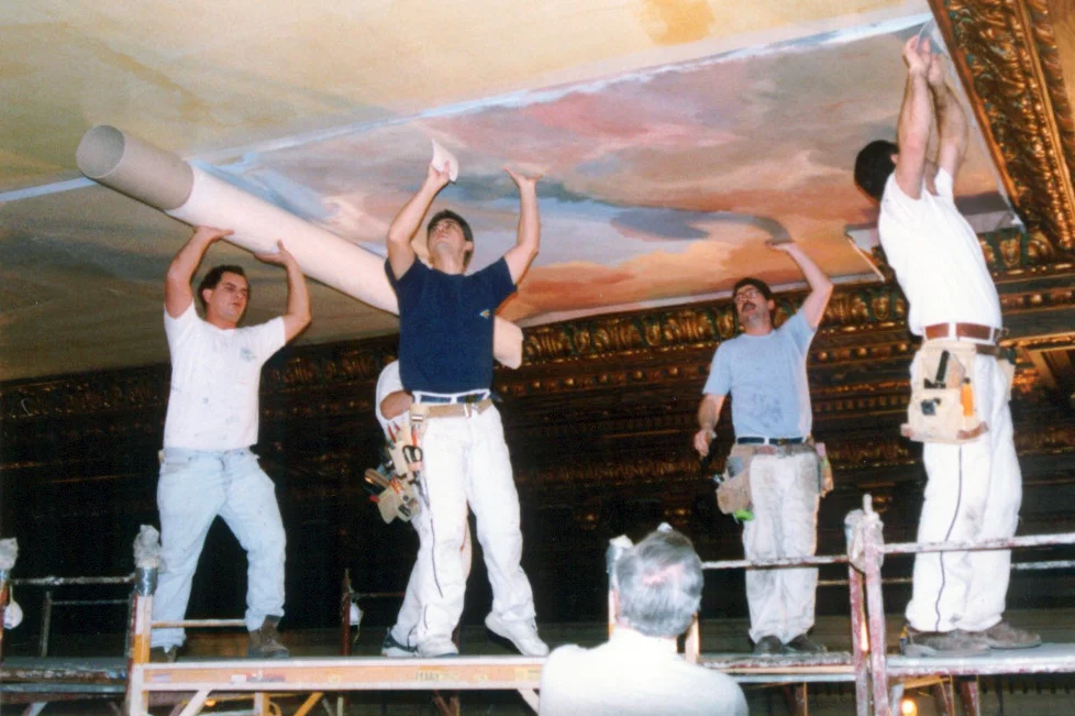 Rose Main Reading Room during restoration