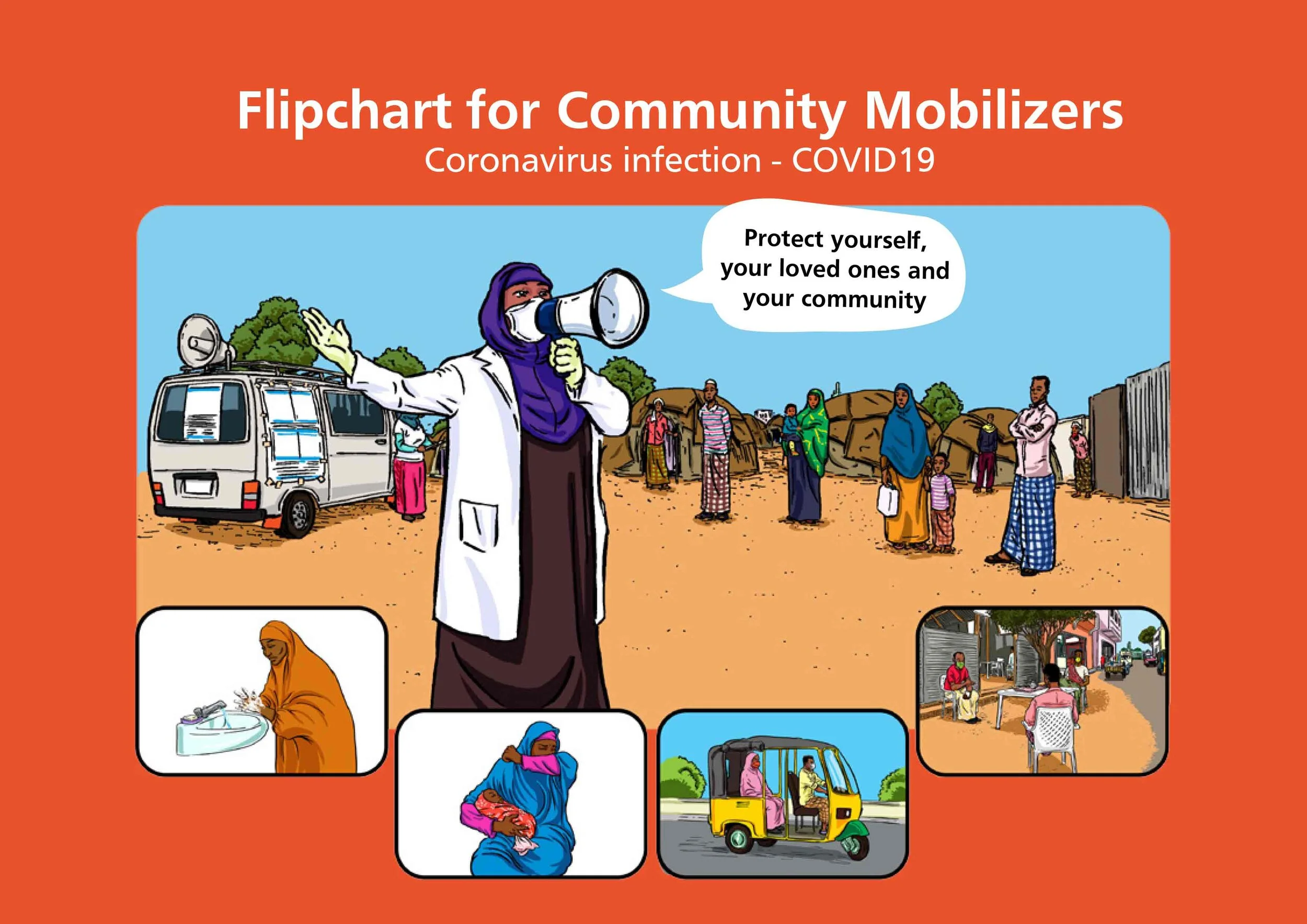 UNICEF Somalia - COVID-19 Job aid / Flip chart (graphic design)