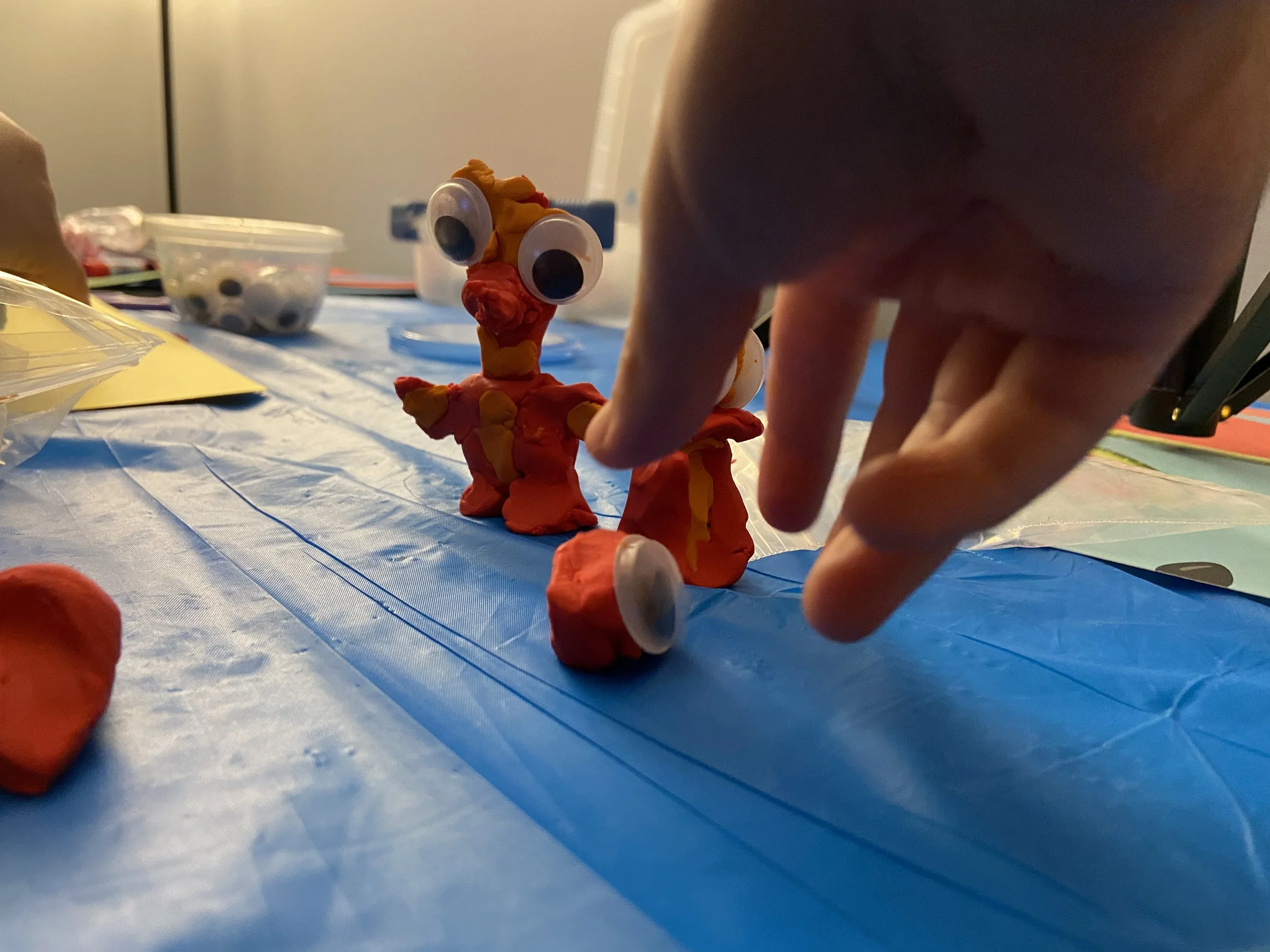 A student creates a stop-motion film at Cartoon Camp in Barrie, ON