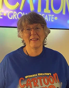 Retired teacher and active artist, Carol Partridge is Upchuckle Education's Cartoon Camp After School Program's Assistant Instructor in Barrie, ON