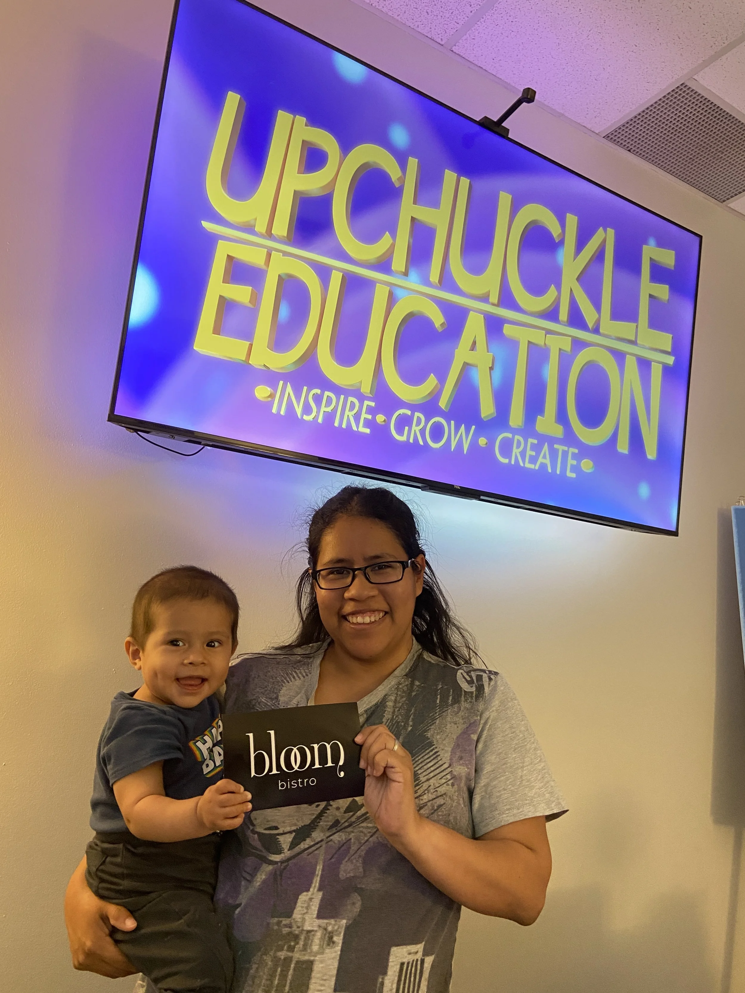 Congratulations to Maria who won the Upchuckle Client Appreciation Draw who won a gift card to Bloom Bistro in Barrie, ON!