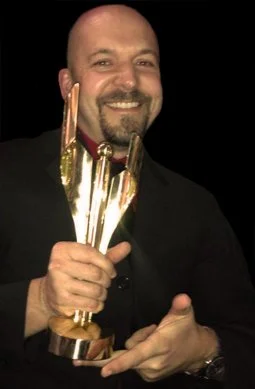 Brad Ferguson holds the Canadian Screen Award for Almost Naked Animals Best Animated Series win! The comedy animated series Brad directed and was showrunner for.