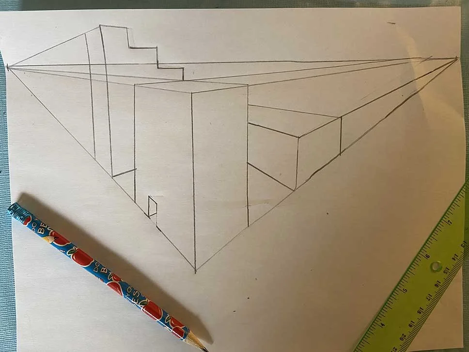 2-point perspective at Upchuckle Education's Cartoon Camp in Barrie!