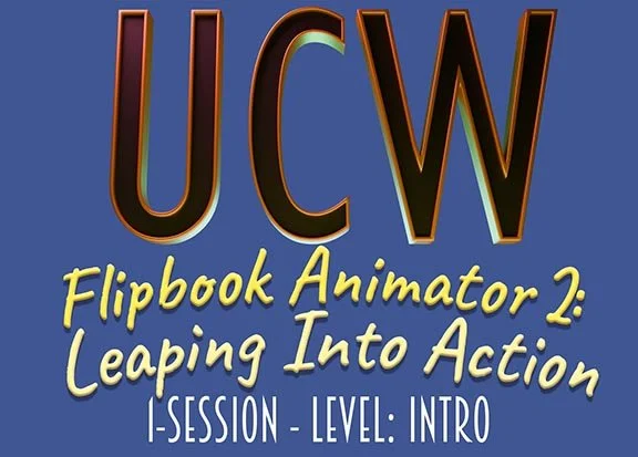 Upchuckle Education presents part 2 of it's 3-part Flipbook Animator series with UCW: Leaping Into Action. Apply what you've learned to bring a character to life and animate important body mechanics! Only in Barrie, ON