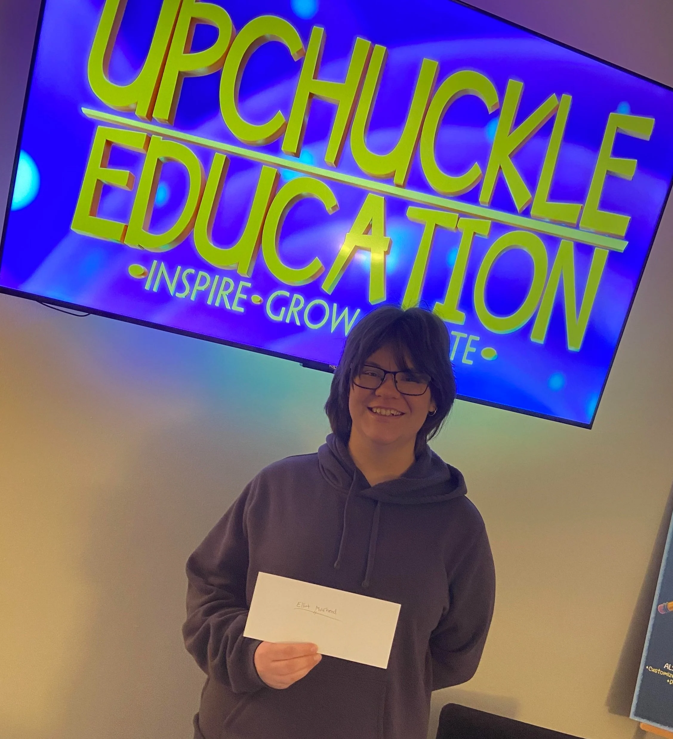 Congratulations to Elliot who won the Upchuckle Client Appreciation Draw who won a gift card to Kenzington Burger Bar in Barrie, ON!
