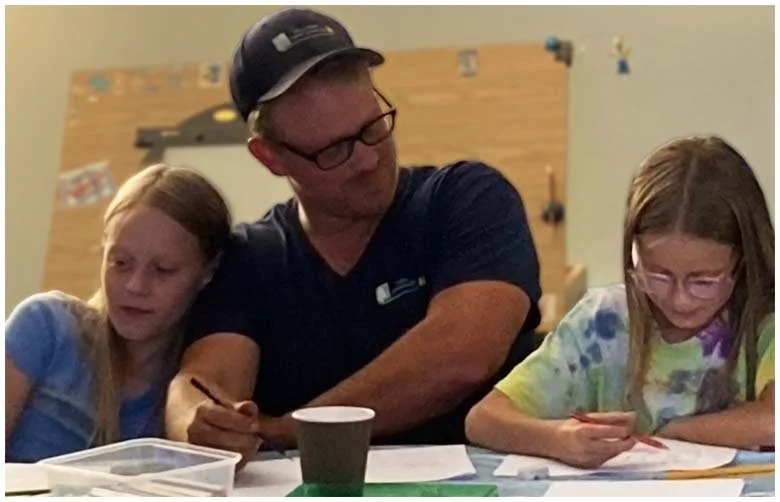 Upchuckle Education's Family Art Lessons in Barrie, On not only allows families to learn to draw together, but also to learn about one another.